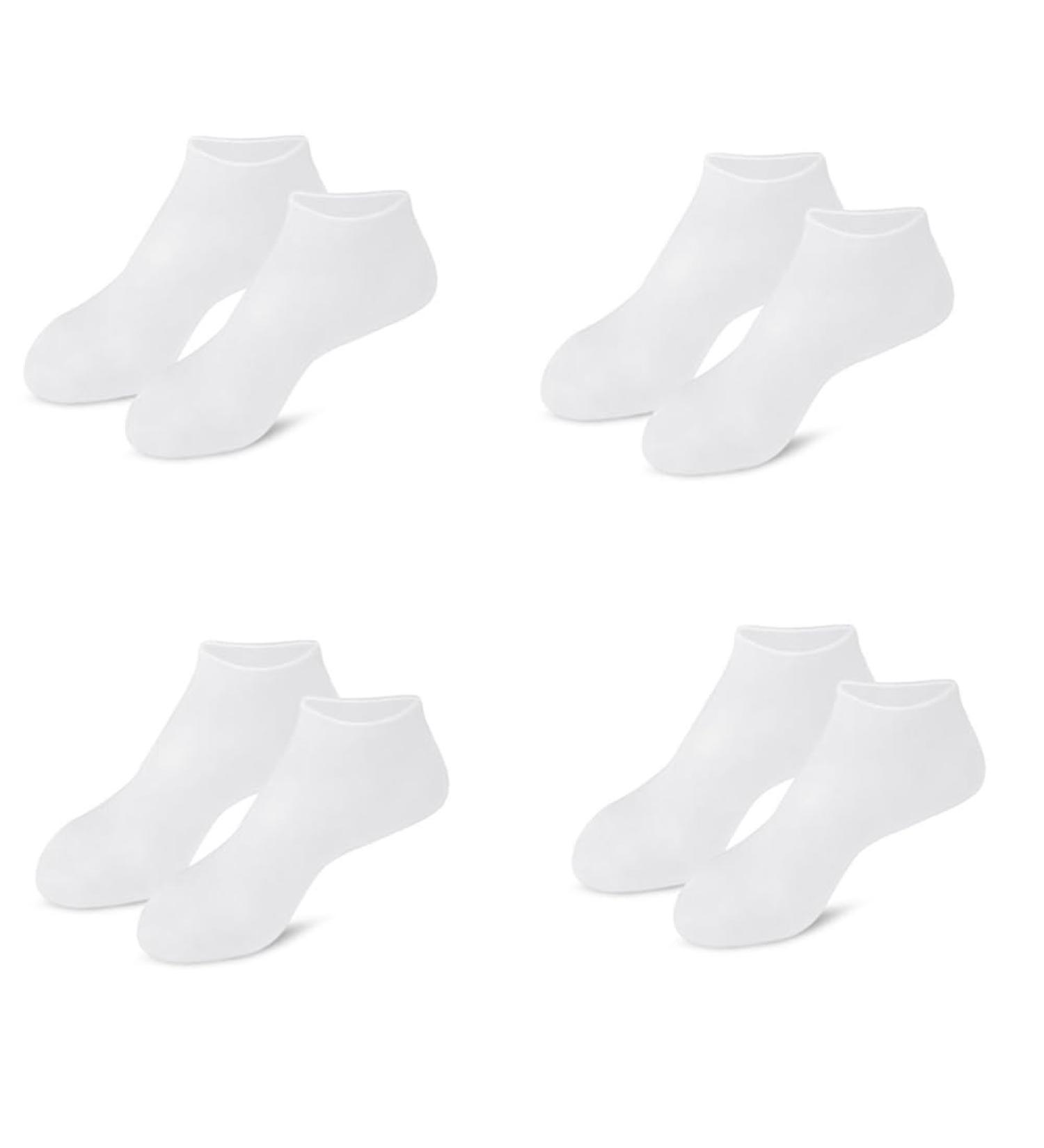 sunroot 4 Pairs Full Foot Moisturizing Anti-Cracking Silicone Socks Foot Protectors to Prevent Heel Dryness Beach Socks White - Buy Online on SooperMarket.com