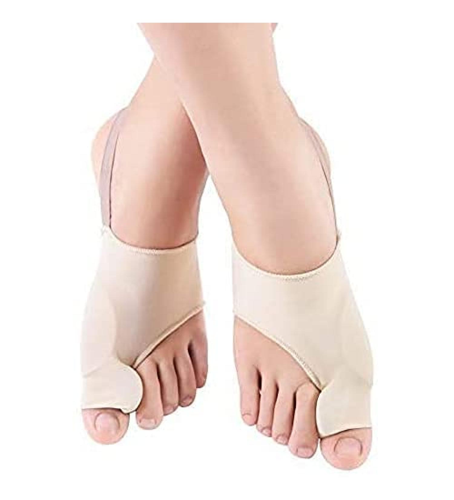Silicone Hallux Valgus Corrector and Toe Separator - Bunion Orthopedic Corrector Set with Toe Correction Belt for Day and Night Wear - Buy Online on SooperMarket.com