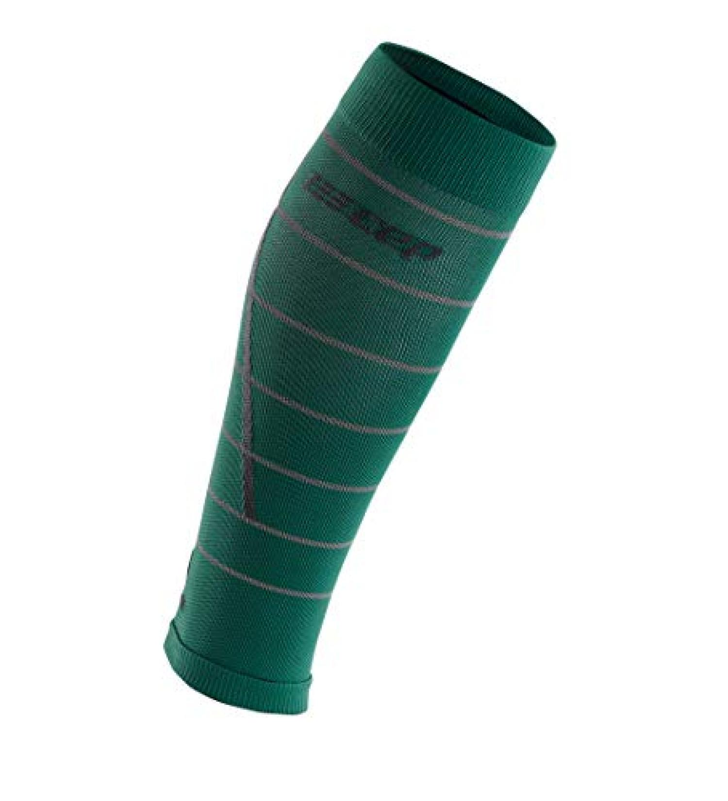 CEP Reflective Green Calf Sleeves - Women II | High Visibility Compression Gear - Buy Online on SooperMarket.com