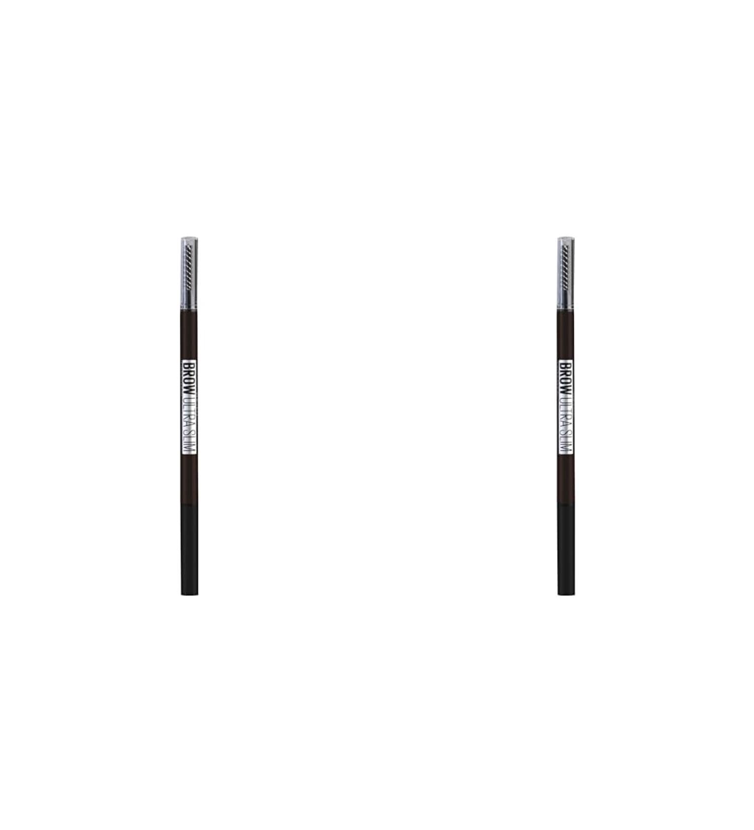 Maybelline New York Eyebrow Pencil - Brow Ultra Slim Liner No. 04 Medium Brown | Pack of 2 - Smooth Application & Long-Lasting Formula for Perfect Brows - Buy Online on SooperMarket.com