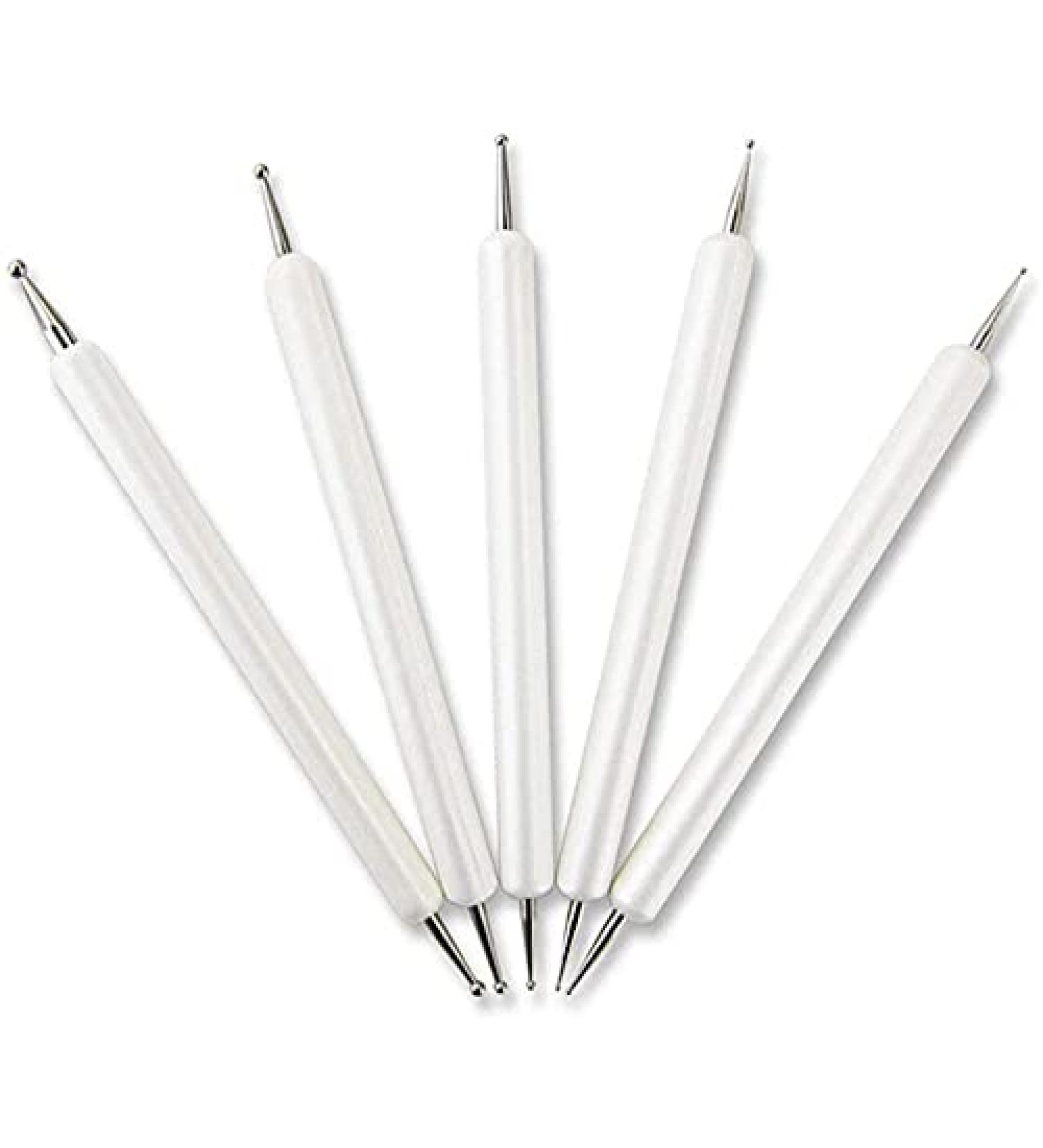 Norhogo 5-Piece Nail Art Tool Set | Double-Sided Embossing & Puncture Pens for DIY Nail Design | International Shipping Available - Buy Online on SooperMarket.com