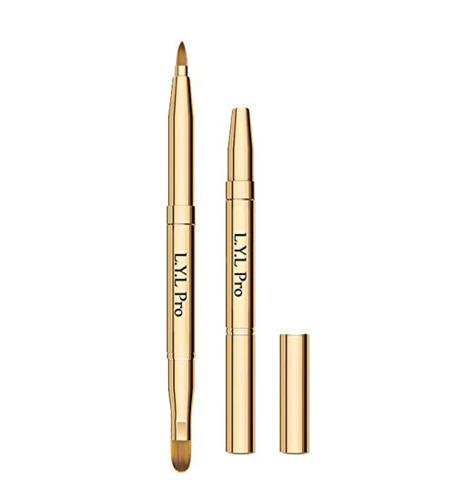 L.Y.L Pro Gold Double-Ended Retractable Lip Brush - Perfect Travel Lipstick & Gloss Makeup Brush for Christmas Gifts - Buy Online on SooperMarket.com