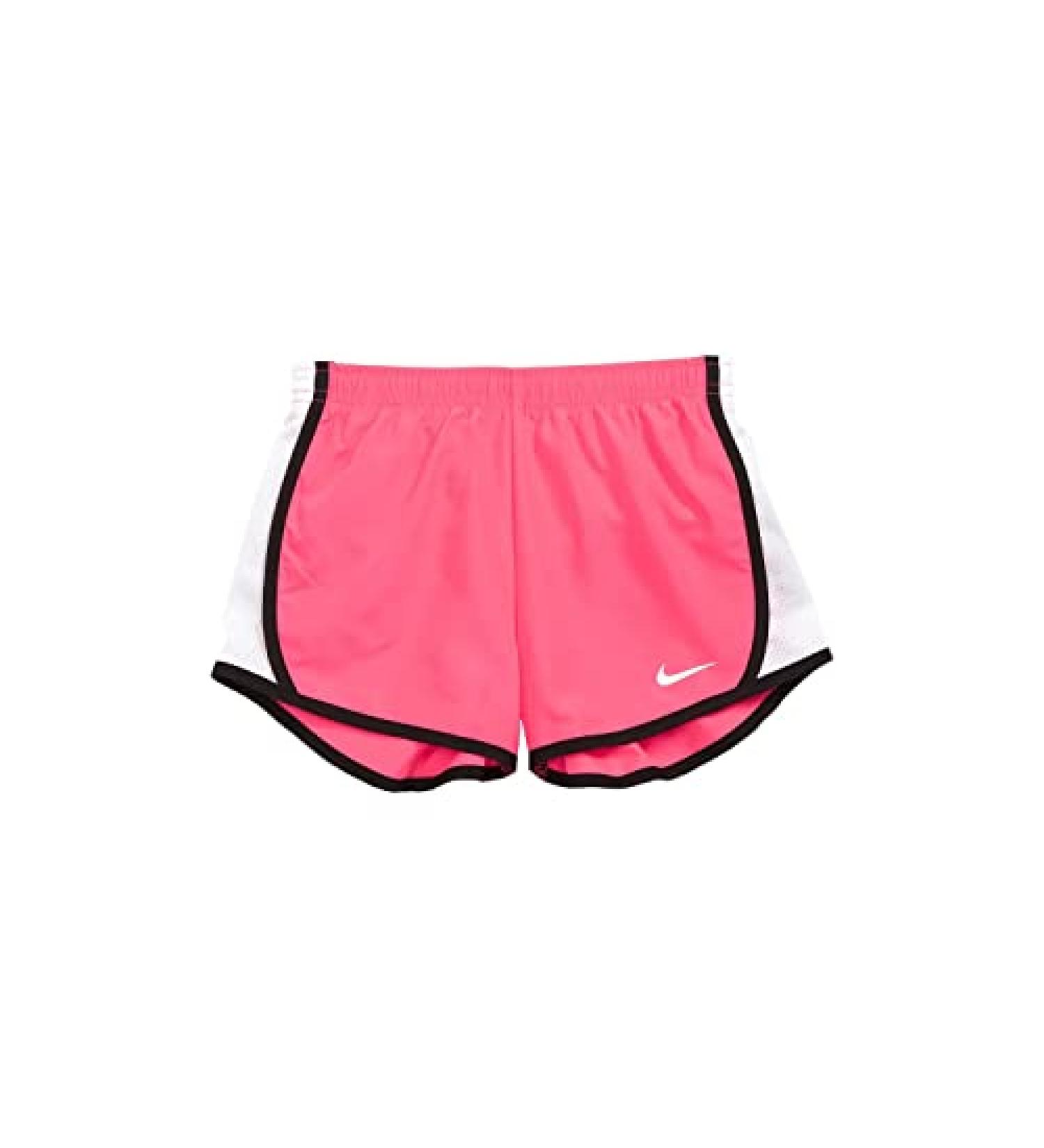 Nike Girls Dry Tempo Running Shorts (Hyper Pink (327358-A96) / Cool Grey/White, 5)