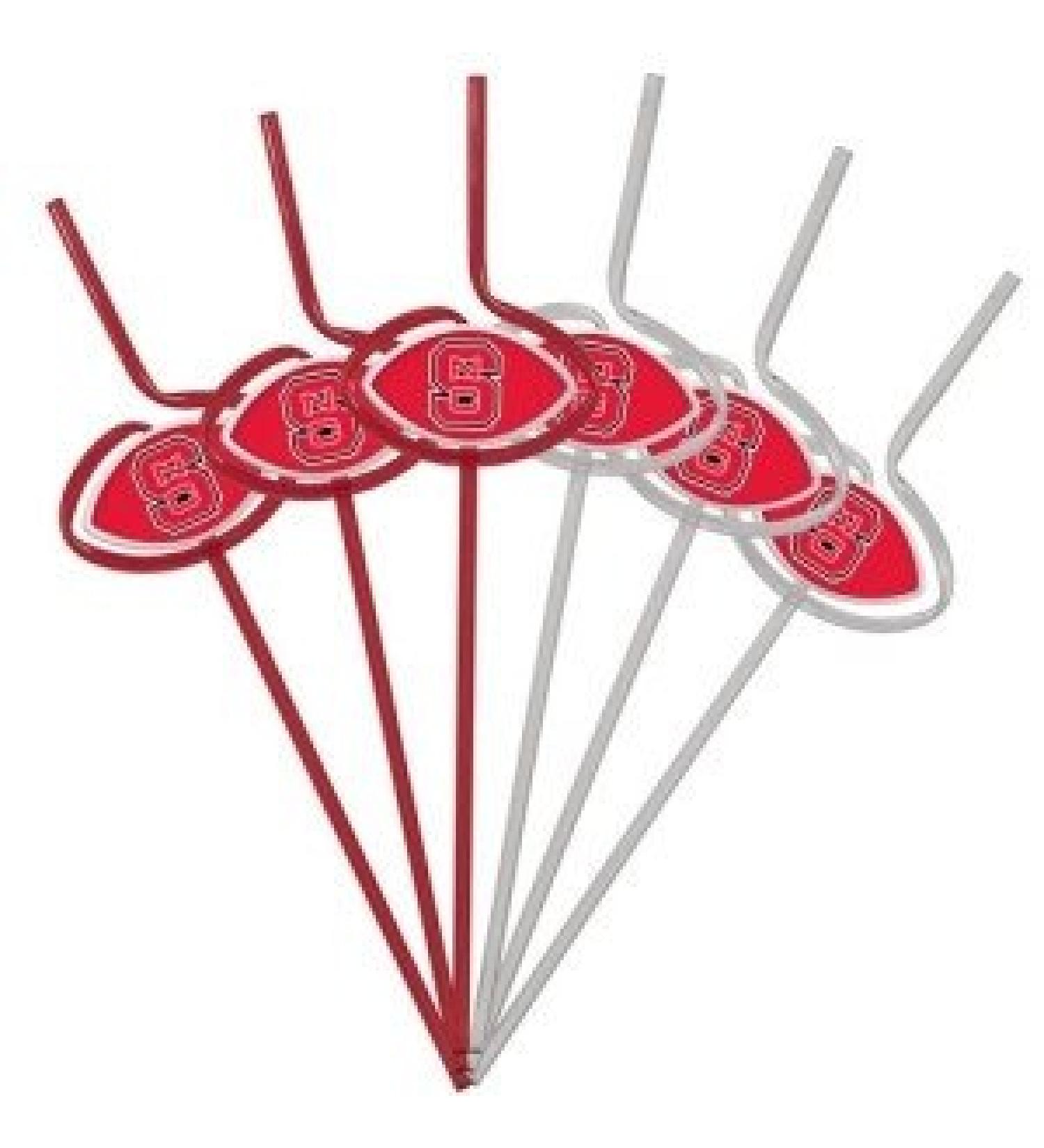 Pangea Brands North Carolina State Wolfpack Team Sipper Straws