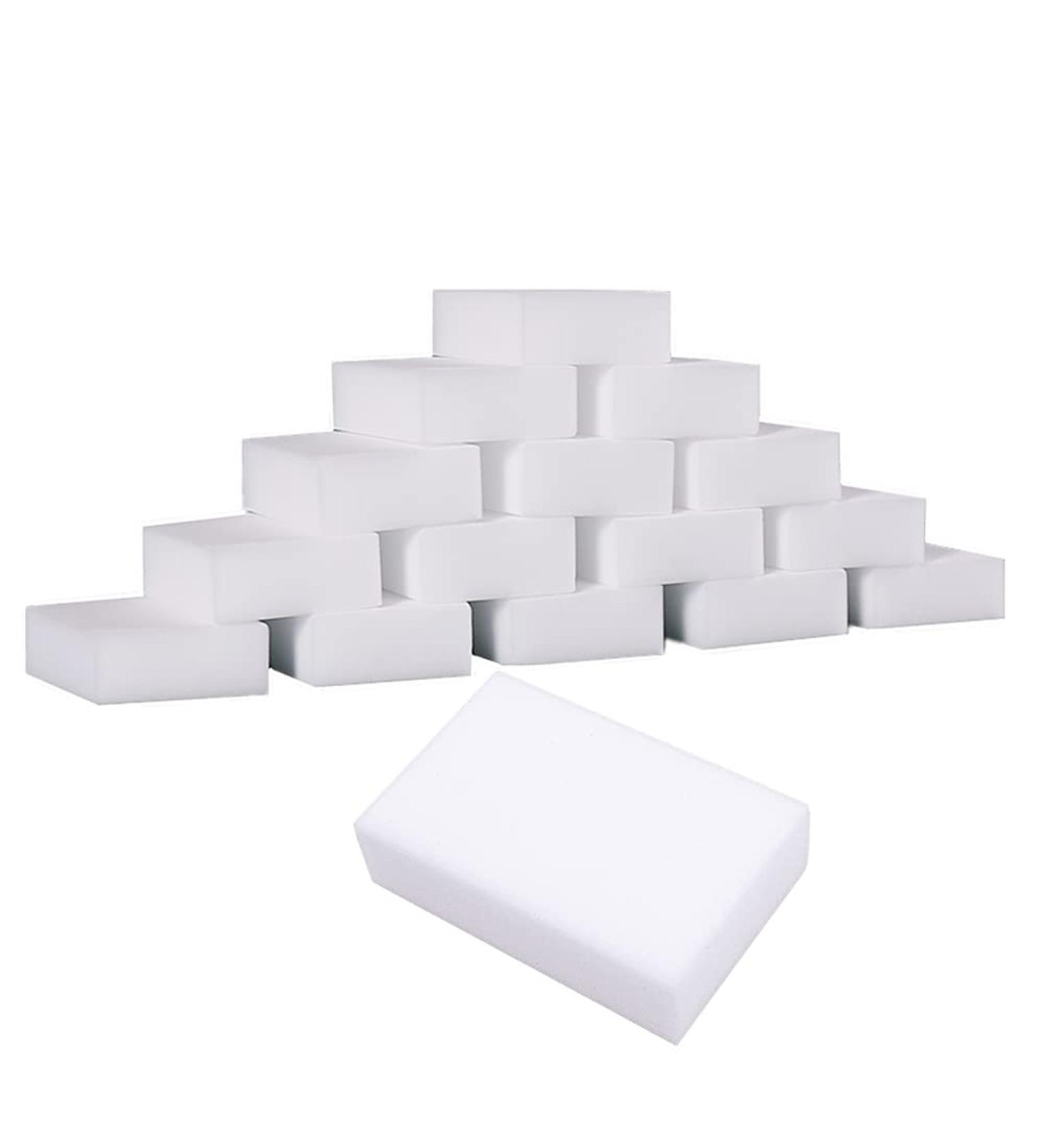 Magic Cleaning Eraser Sponge Pads 50/100 Pack - Multi-Functional Household Cleaner for Kitchen, Bathroom, Furniture - 3.93x2.36x0.79in - Buy Online on SooperMarket.com