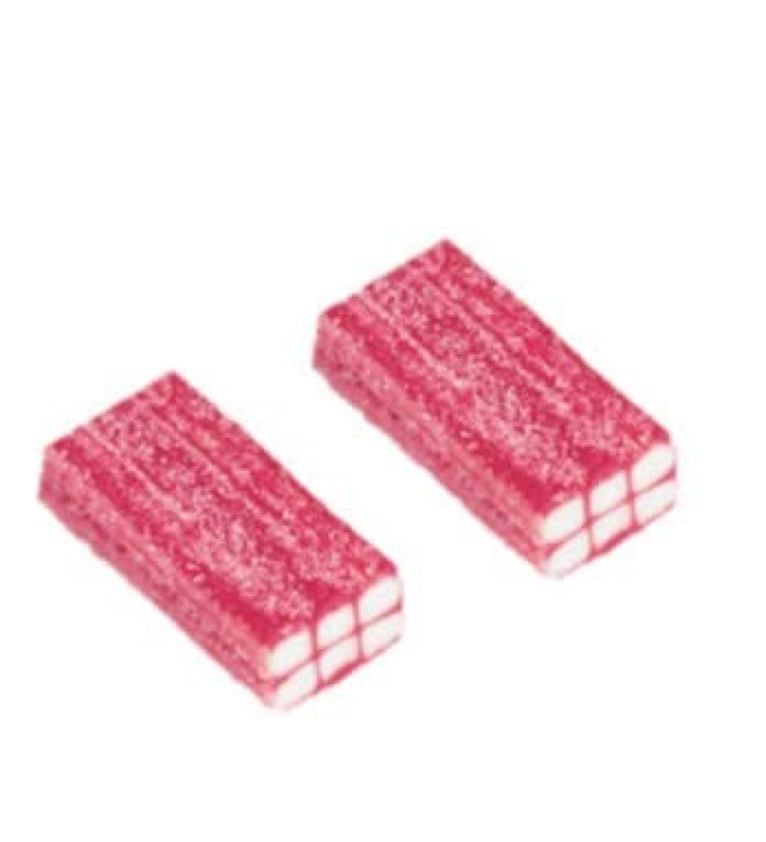 Chewy Fizzy Sour Strawberry Brick Sweets Share Bag - 1kg