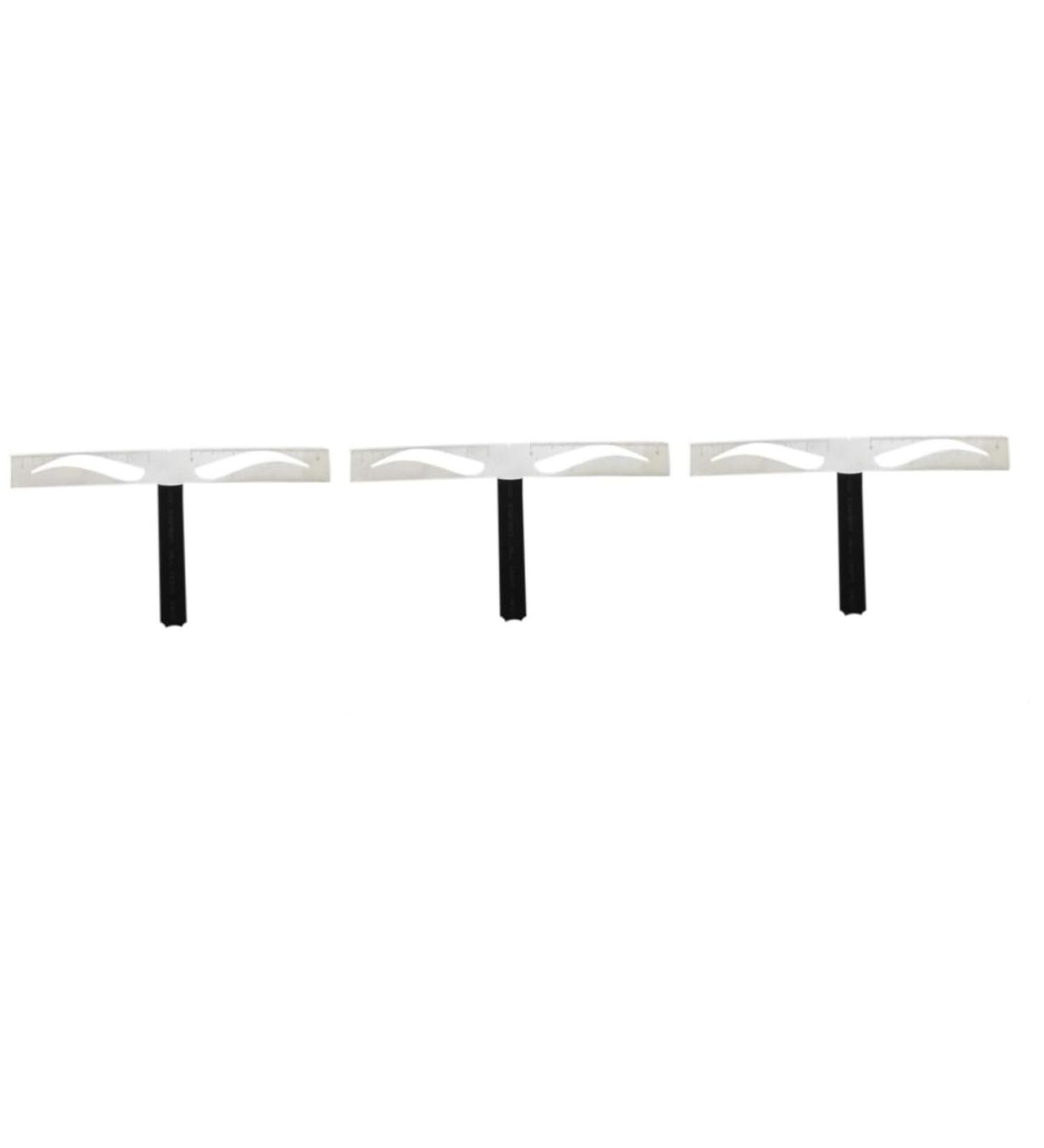 NOLITOY 3 Pcs Eyebrow Shaping Stencil Eyebrow Ruler Stencil Template Stainless Steel Positioning Ruler - Buy Online on SooperMarket.com