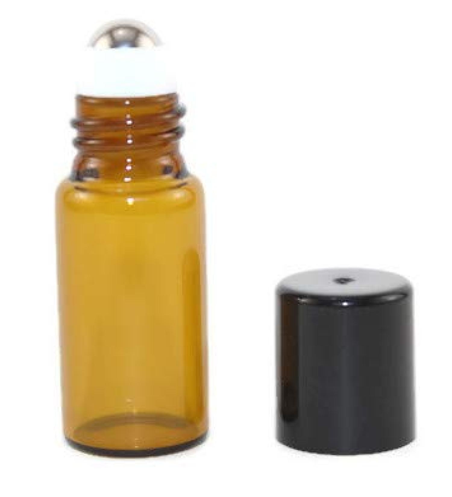 Buy USA 144 Amber Glass 3ml Mini Roll-On Bottles with Stainless Steel Rollers Refillable Aromatherapy Essential Oil Roll-On - Perfect for Travel | eCommerce Store - Buy Online on SooperMarket.com
