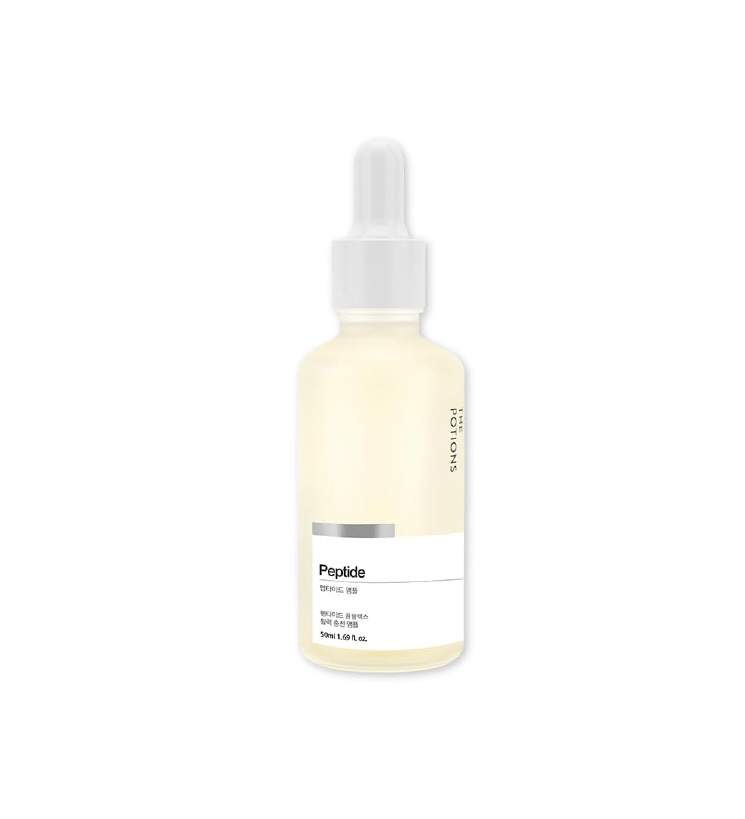 Potions Peptide Ampoule for Face - Collagen Support & Elasticity | Korean Skincare | Cruelty-Free & Hypoallergenic - 50ml - Buy Online on SooperMarket.com