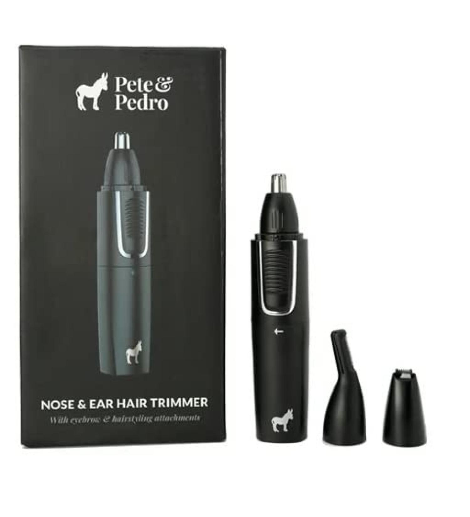 Pete & Pedro Nose & Ear Hair Trimmer - Multi-Attachment Grooming Kit for Men & Women | Stainless Steel Wet/Dry USB | Shark Tank Featured - Buy Online on SooperMarket.com