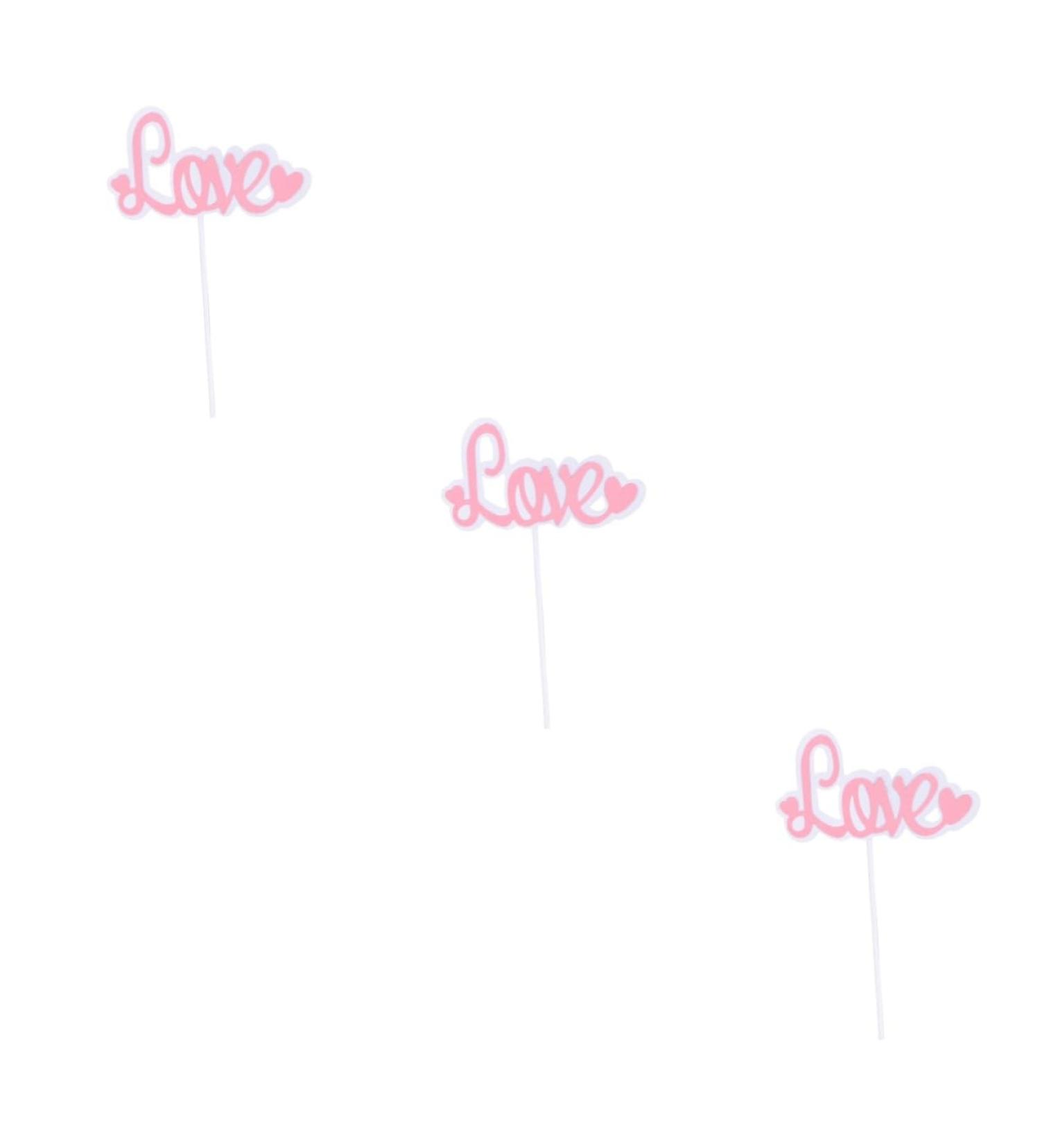 HOMSFOU 30 Pcs Love Shower Cake Picks and Toppers Decorative Cake Toppers Valentine s Day Wedding Cake Cupcake Toppers Birthday Cake Toppers Valentines Day Cake Toppers Self Made Food - Buy Online on SooperMarket.com