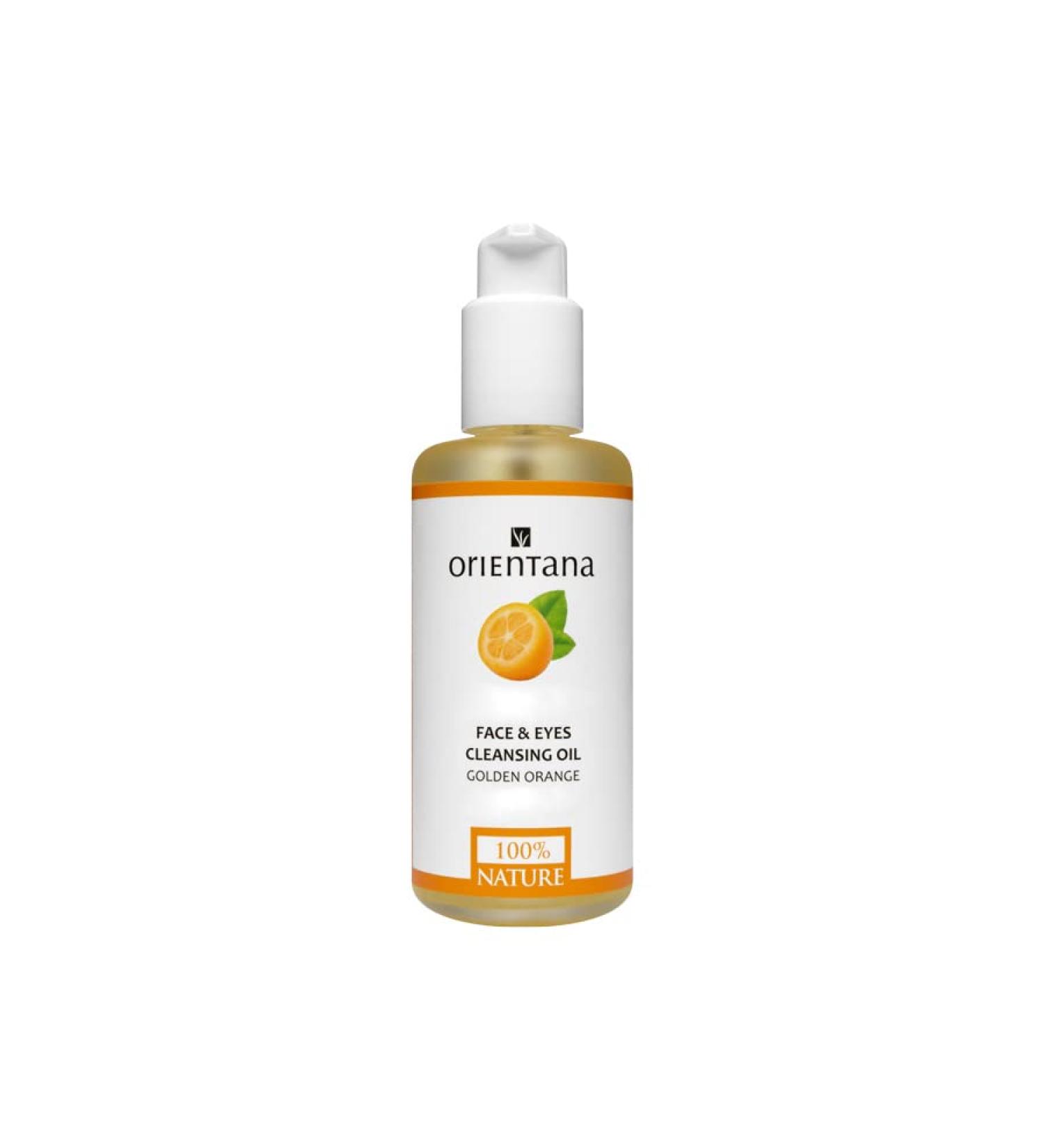 Orientana Golden Orange Cleansing Oil - 99.5% Natural Vegan Makeup Removal - 150 ml - Buy Online on SooperMarket.com