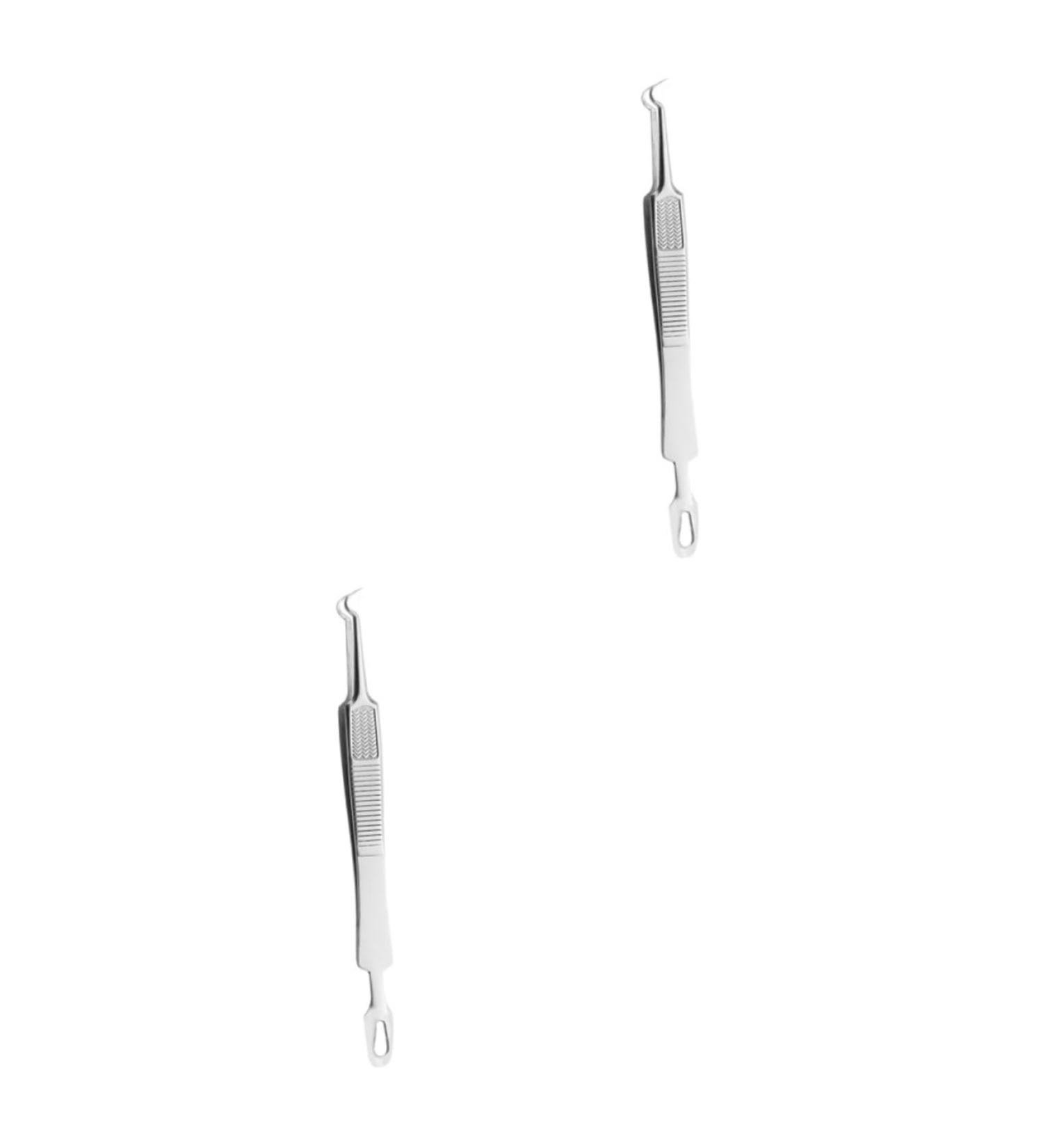 PLAFOPE 6 Pcs Clip Stainless Pimple Remover Blackhead Tweezers Tool Pimple Tools Silver Stainless Steel - Buy Online on SooperMarket.com
