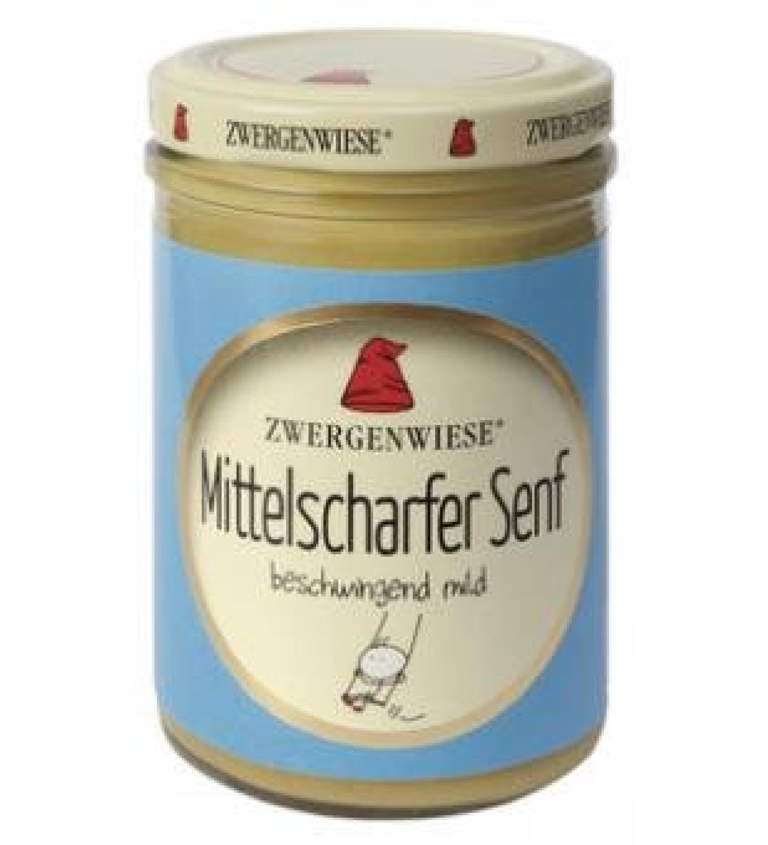 Zwergenwiese Organic Medium Hot Mustard (2 x 160 ml) 160 ml (pack of 2)