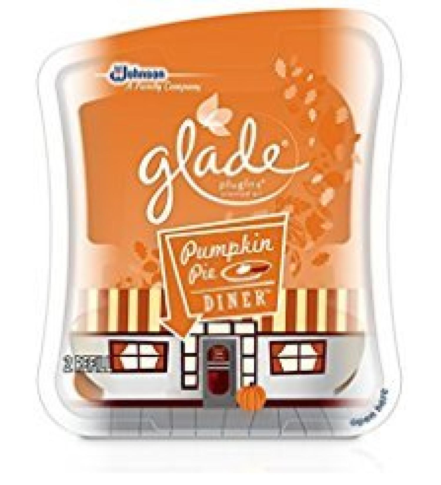 Johnson Glade PlugIns Scented Oil Pumpkin Pie Diner 2 Refills