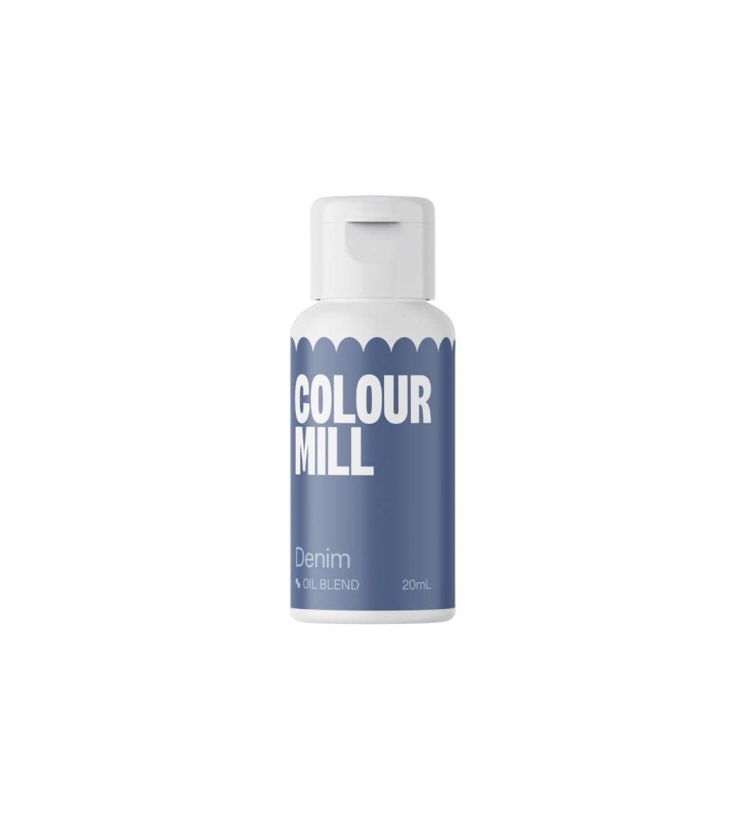 Color Mill Oil Blend Food Color on Oil -based Denim - Food Colors for Chocolate Fondant Cupcakes Cake Baking Macaron - Food Coloring for Tortendeko - 20ml Denim 20 ml