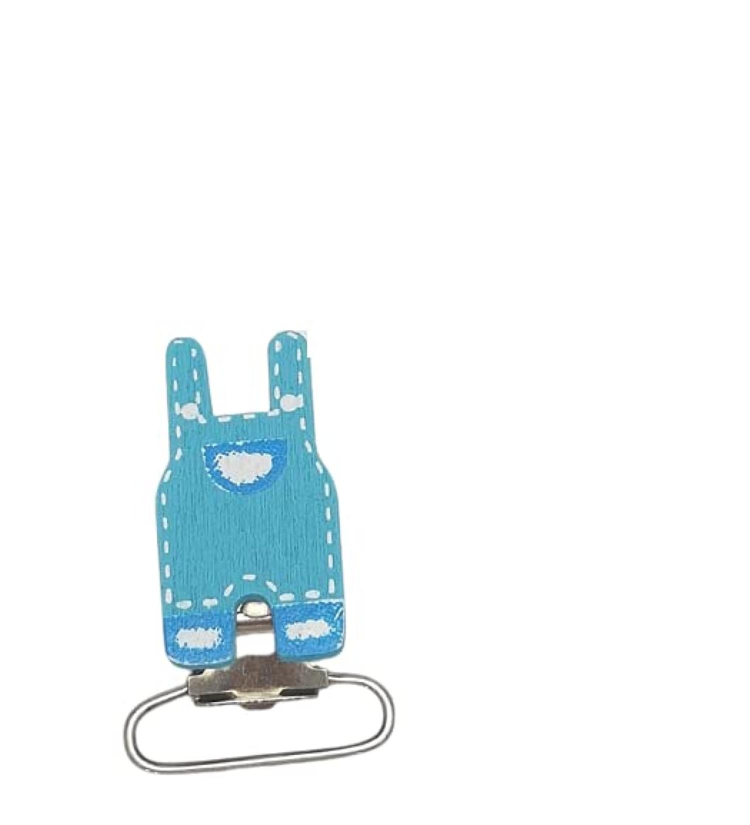 knbo 1 x Clip Baby Dungarees Blue 3.5 cm for pacifier chains suspenders pendants and much more NEW & OVP