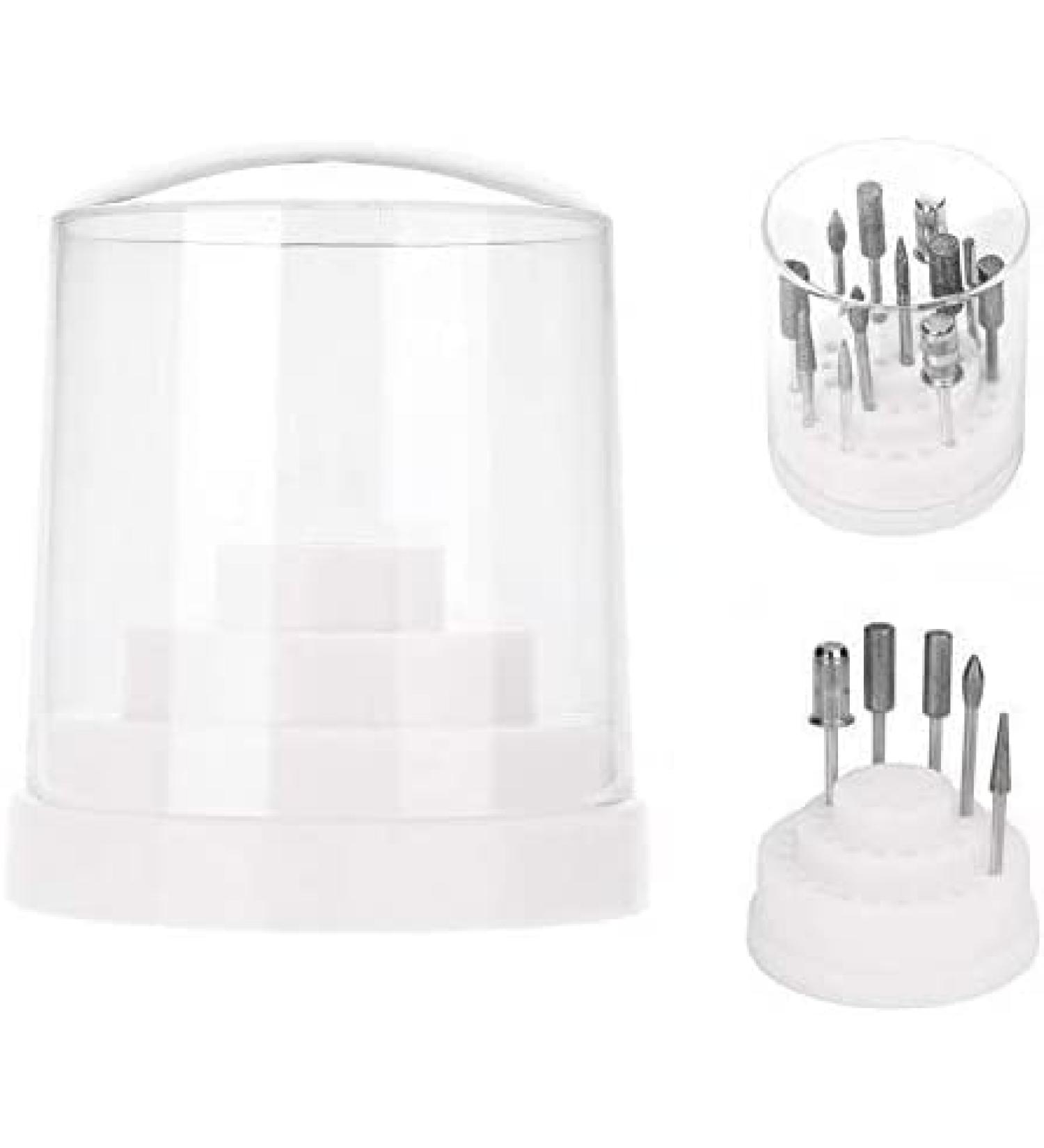 Nail Drill Container - 48 Slots Manicure Tool Organizer for Beauty Salons & Home Use | Durable Nail Drill Suitcase Holder - Buy Online on SooperMarket.com