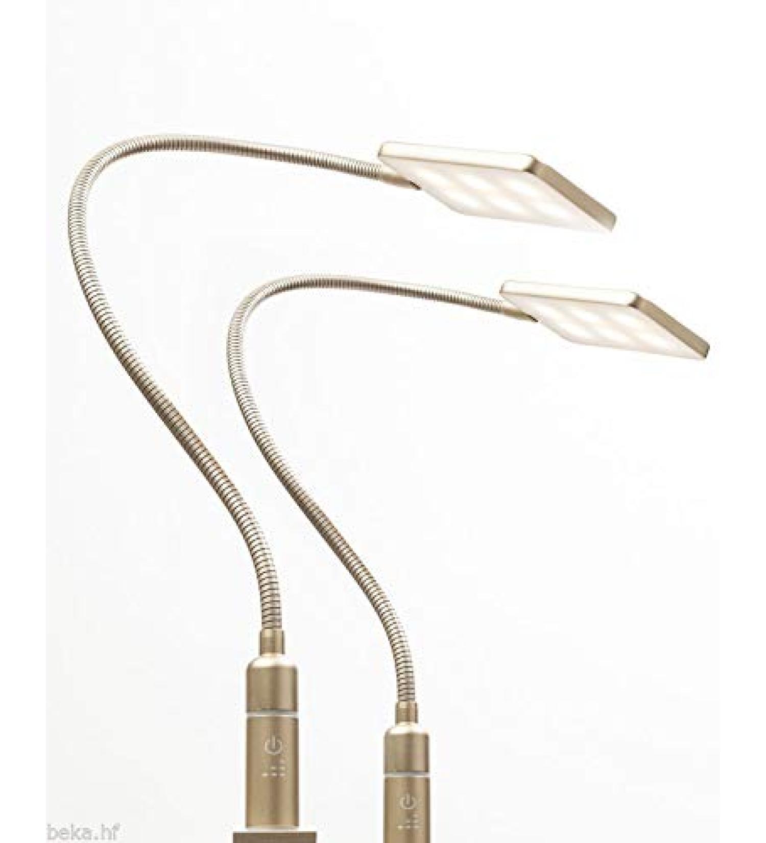 Kalb 4W LED Bedside Lamp Set of 2 - Matt Brass Reading Flex Lamps for Furniture - International Shipping - Buy Online on SooperMarket.com