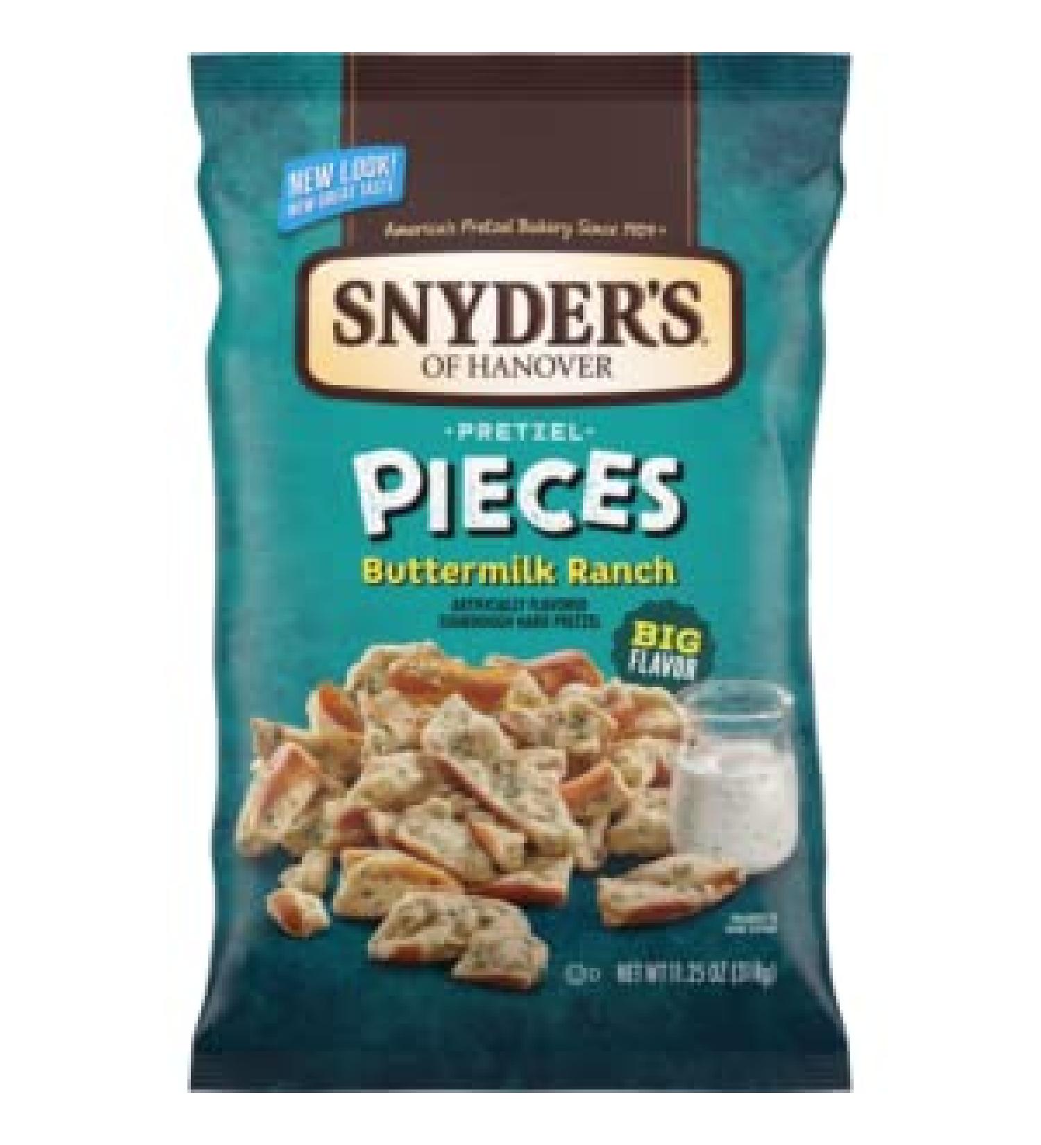 10oz Snyder's of Hanover Buttermilk Ranch Pretzel Pieces, Pack of 2