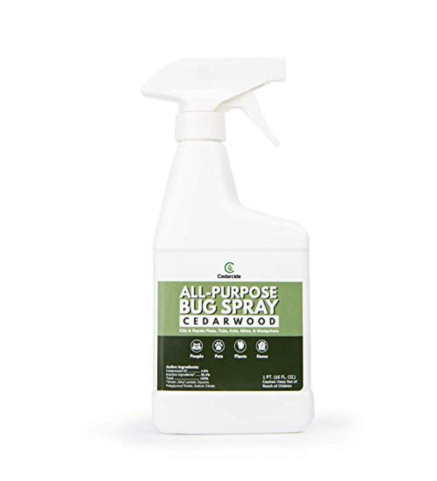Cedarcide All-Purpose Bug Spray (Cedarwood 16 Fl Oz) - Kill, Repel & Control Mosquitos, Fleas, Ticks, Ants & Insects - Safe for People, Pets & Kids - Buy Online on SooperMarket.com