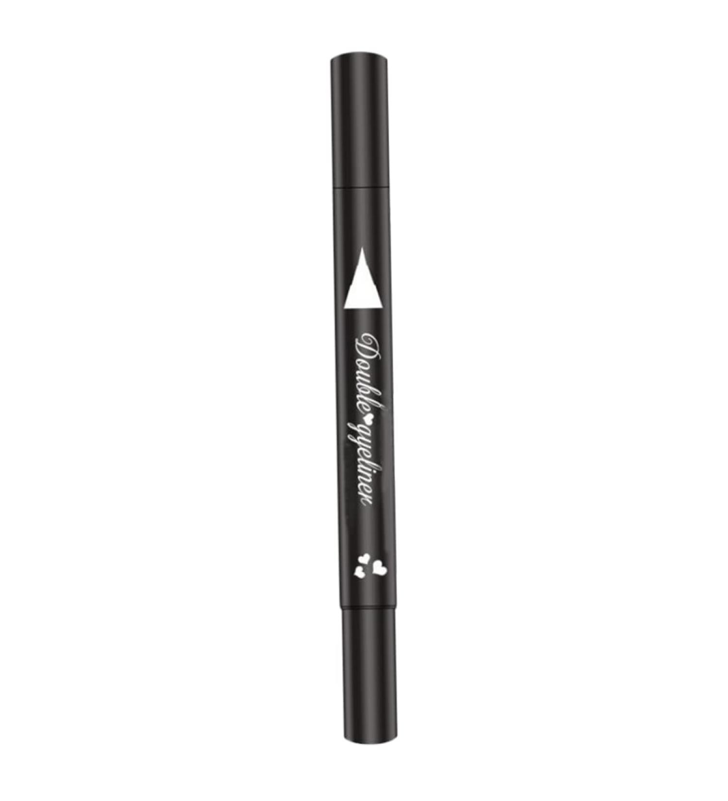 Eyeliner Stamp Double-Head Stamp Eyeliner 2 in 1 Double-Head Waterproof Liquid Eyeliner Pen Make-Up Tool Black Heart - Buy Online on SooperMarket.com
