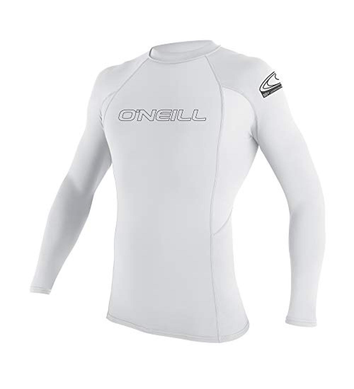O'Neill Youth Basic Skins UPF 50+ Long Sleeve Rash Guard 8 White - Protective Swimwear for Kids - Buy Online on SooperMarket.com