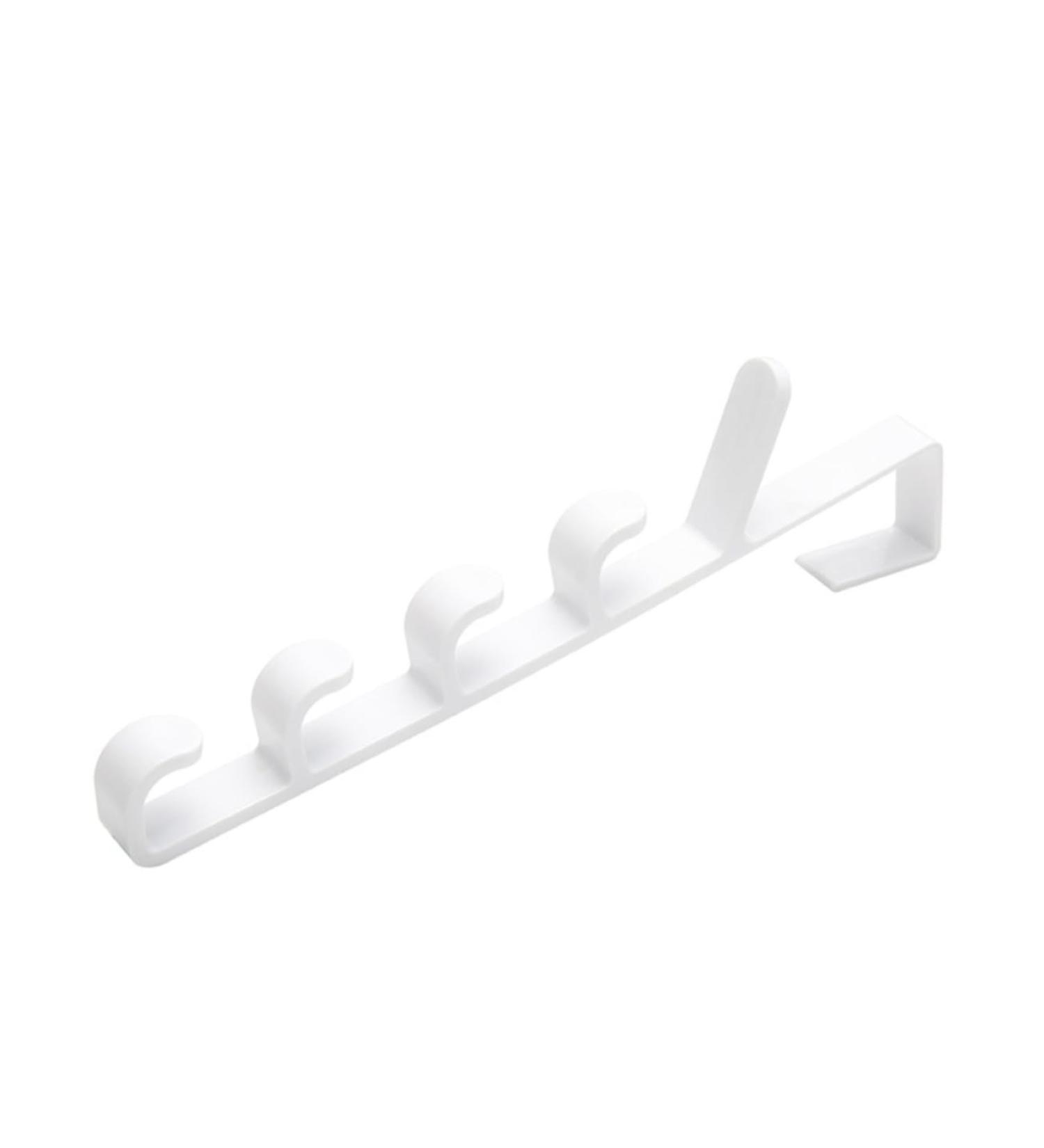 Cabilock 3pcs 5 The Hooks Coat Towel Hat Holders Rack Hangerwhitel Hanging Multifunctional Over Door Plastic medium White - Buy Online on SooperMarket.com