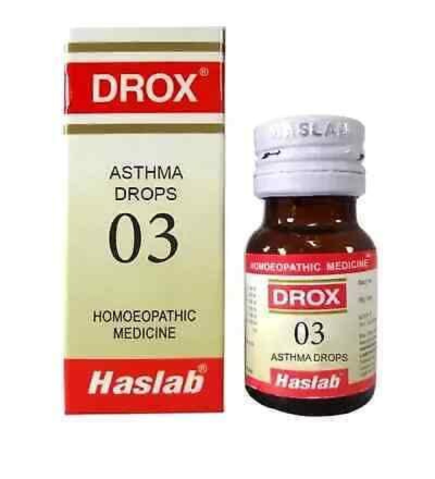 DROX 3 Asthma Drops by Haslab - 30ml | Includes Free Ujala Eye Drops - Buy Online on SooperMarket.com