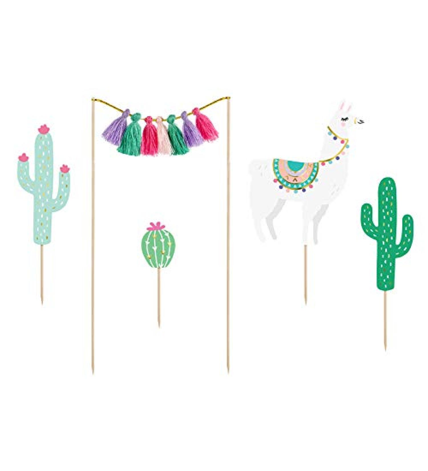 Schnooridoo Cake Topper | Perfect Cake Decoration for Weddings & Birthdays | Set of Llama Designs - International Shipping Available - Buy Online on SooperMarket.com