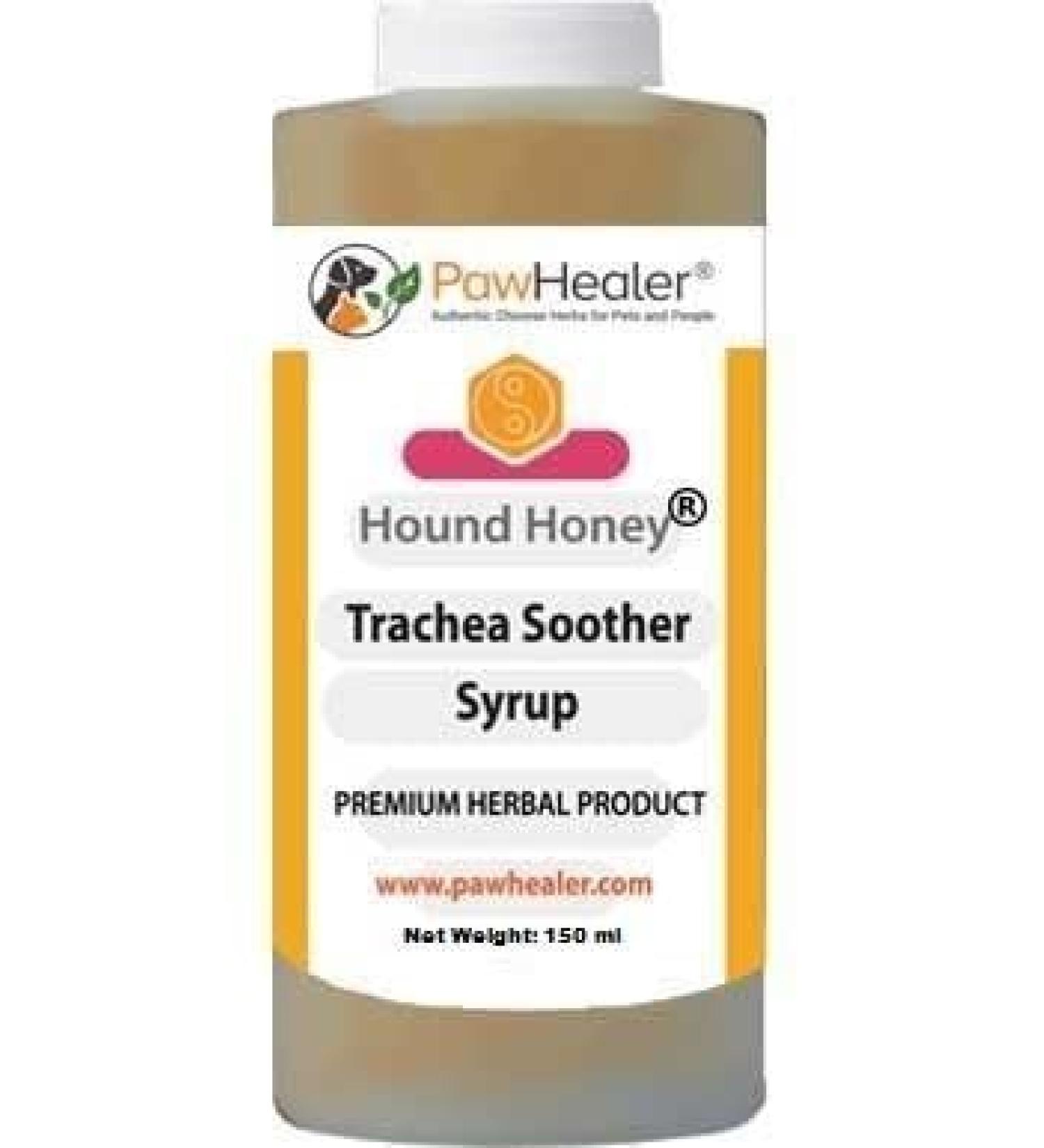 PawHealer Hound Honey: Trachea Soother Syrup - 150 ml (5 fl oz) - Natural Herbal Remedy for Symptoms of Collapsed Trachea - Tastes Good - Easy to Administer  - Buy Online on SooperMarket.com