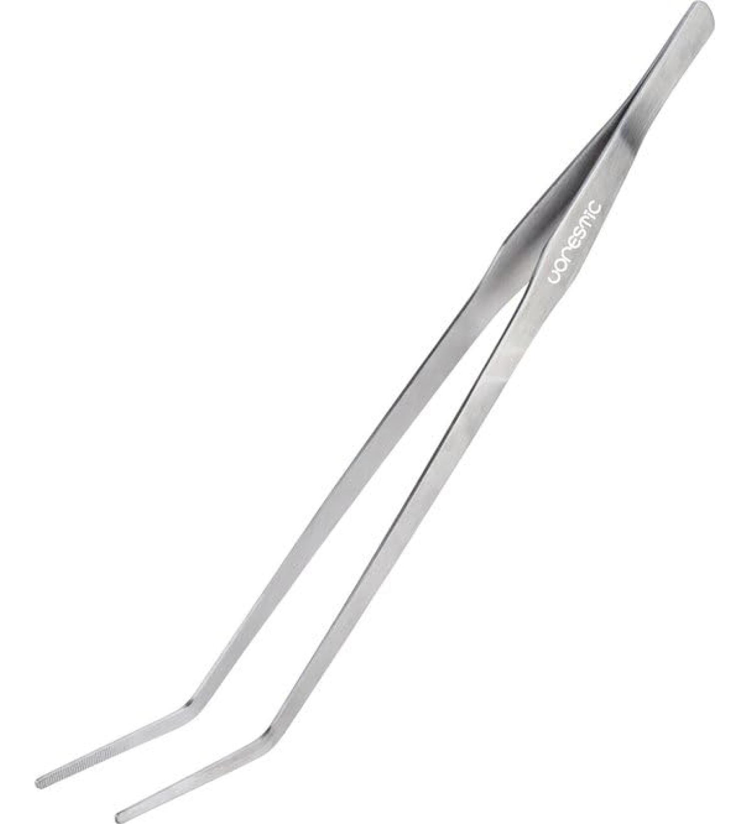 VORESTIC 38cm Curved Tweezers for Aquarium & Terrarium - Reptile Feeding Tongs - Buy Online on SooperMarket.com