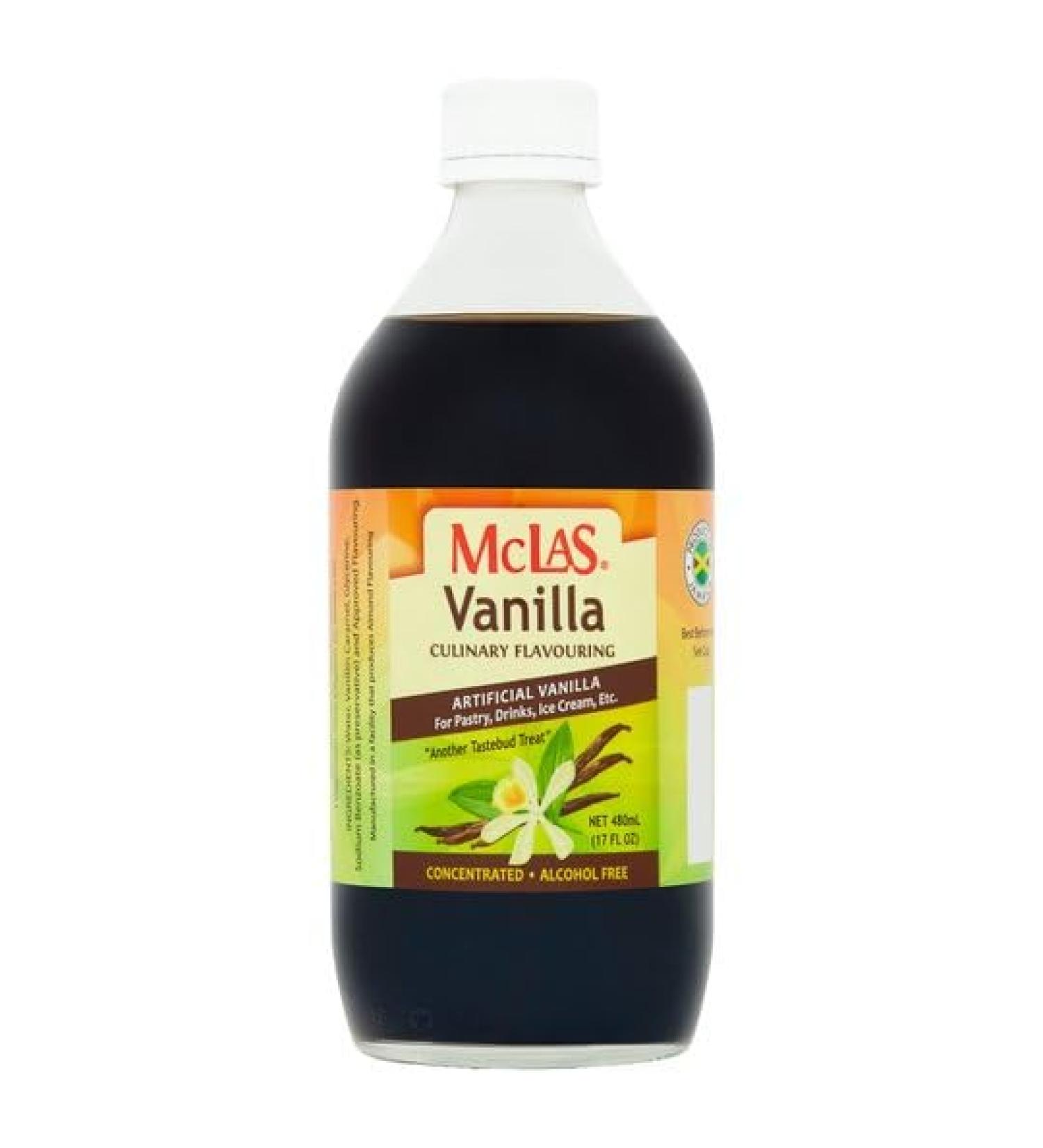 Mclas Vanilla Culinary Flavouring (480Ml X 2)| Artificial vanilla | Another tastebud treat | Alcohol free | Concentrated | premium product - Buy Online on SooperMarket.com