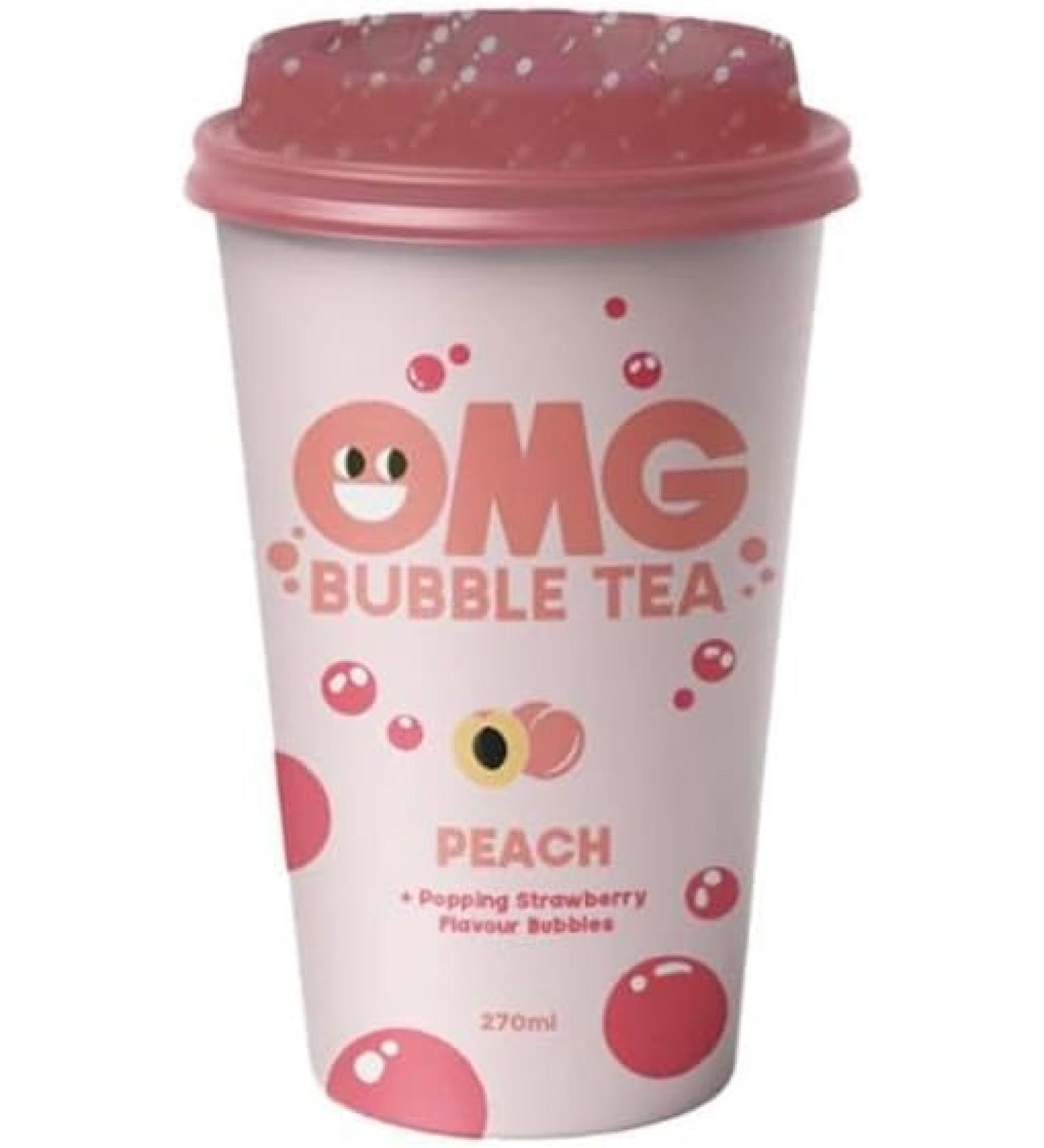 Bubble Tea Peach 270ml (Pack Of 3) Delicious Tasty And Twisty Treat Share With Family And Friends