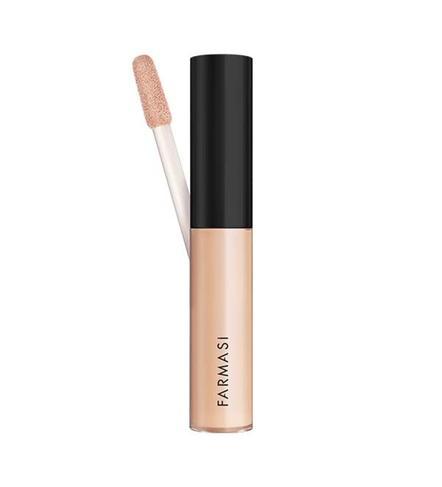 FARMASi Vfx Pro Liquid Concealer  Full Coverage  Highly Pigmented Concealer with Matte Finish without Clumping and Cracking  Covers Blemishes  Freckles  Fine Lines  and Dark Circles  0.24 fl oz / 7 ml (Ivory)