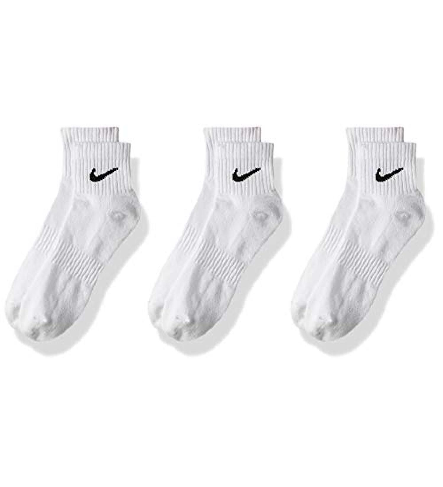 Nike Everyday Cushion Ankle Training Socks (3 Pack) - White/Black, Medium Size - Buy Online on SooperMarket.com