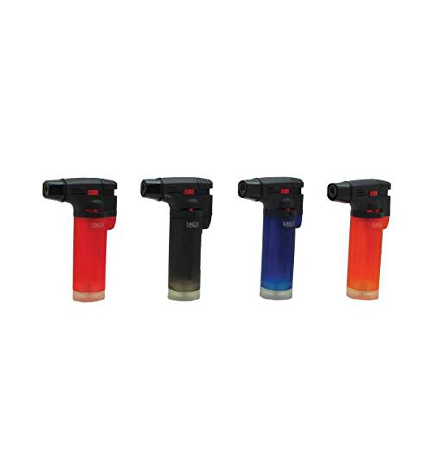 Pack of 4 Eagle Jet Gun Torch Lighter Windproof Refillable Lighter Assorted Color