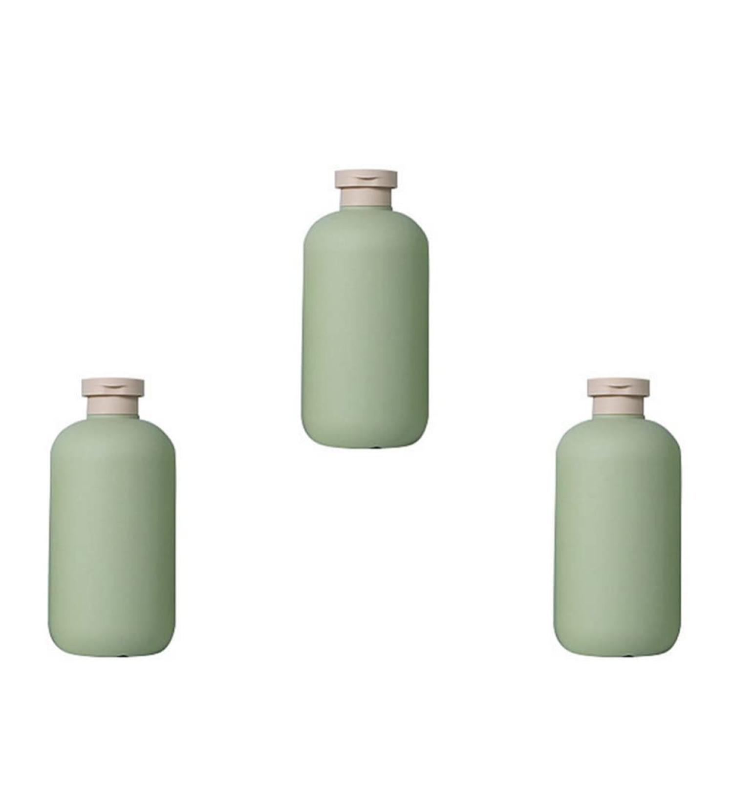 minkissy 3pcs Flip Cap Shampoo Bottles Empty Sub Package Squeeze Bottles Shower Gel Bottle Refillable Containers for Shampoo Lotions Cream Wash Conditioner Green 12.8x5.8cm - Buy Online on SooperMarket.com