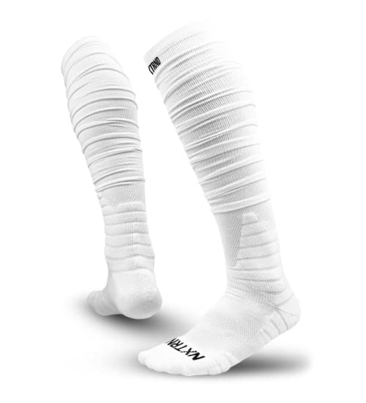 Nxtrnd XTD Scrunch Football Socks - Extra Long Padded Sport Socks for Men & Boys | White, Large - Buy Online on SooperMarket.com