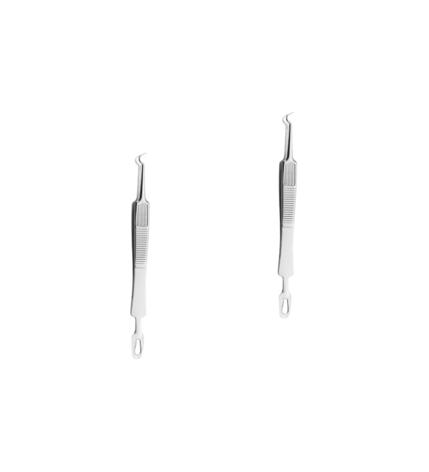 FOYTOKI 6 Pcs Clip Pimple Tweezers Mole Removal Scissor Blackhead Tweezers Kit Silver Stainless Steel - Buy Online on SooperMarket.com