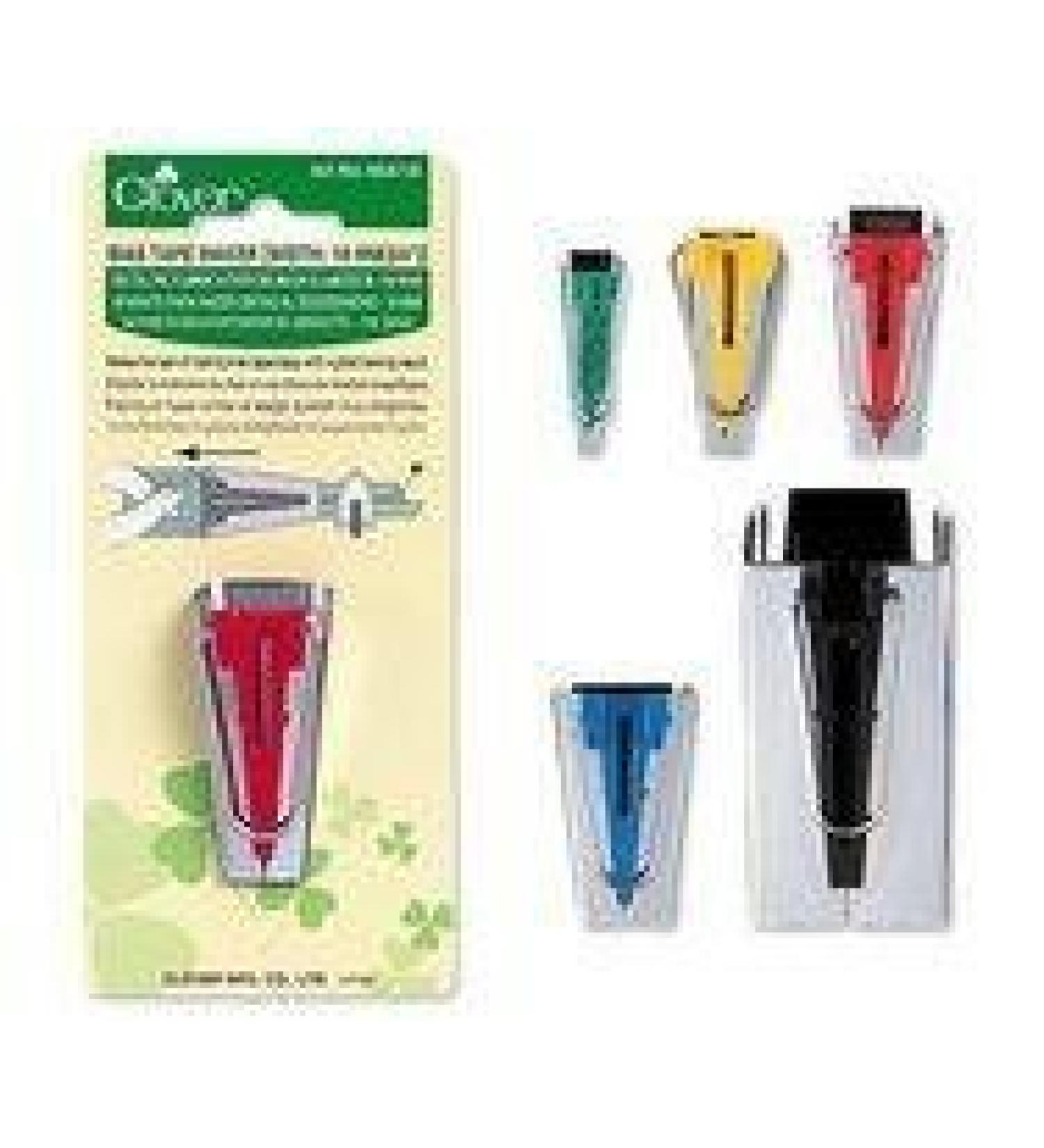 Clover Bias Tape Makers Package Includes all 5 sizes red yellow green blue and black