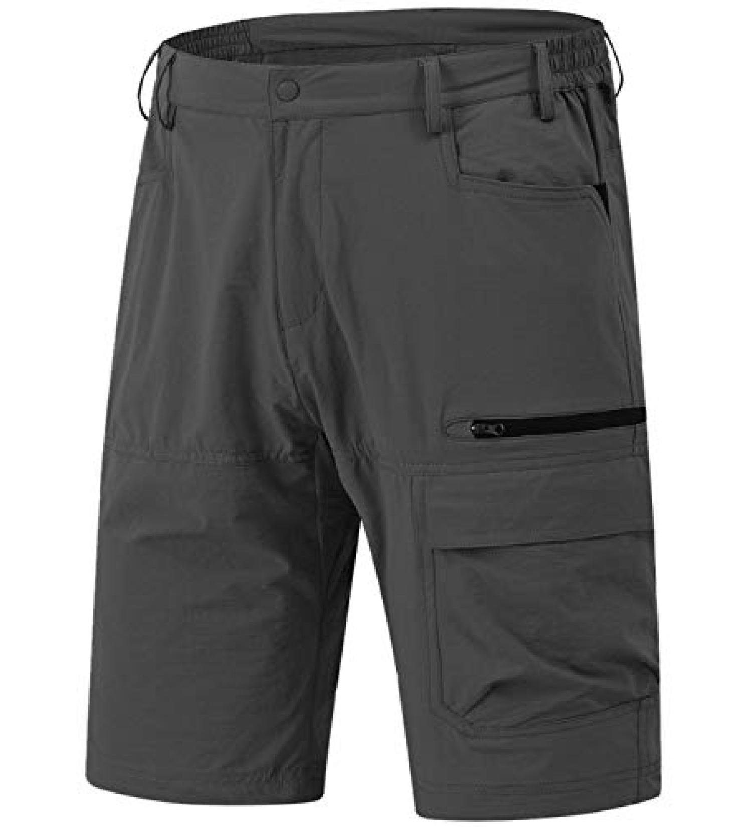 Rdruko Men's Quick Dry Cargo Shorts - Dark Grey, 36 - Buy Online on SooperMarket.com