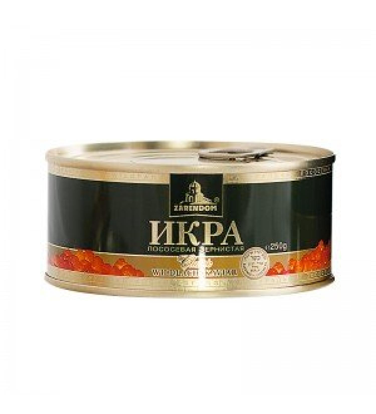 Caviar - Tsar's House Gorbusha Salmon Caviar Classic 250 g can - red caviar - caviar -