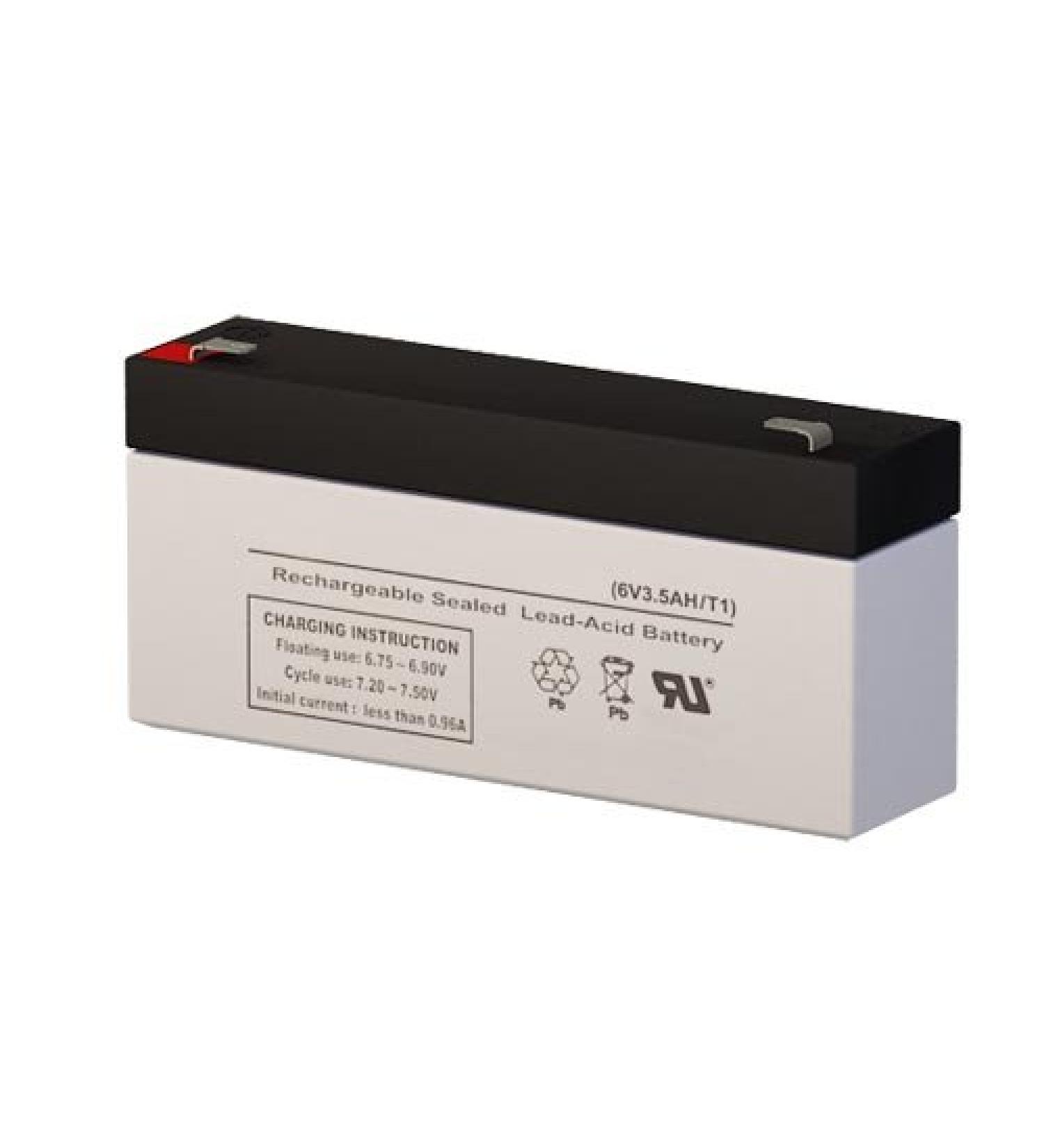 UB634 (D5732) 6 Volt 3.5 AmpH SLA Replacement Battery with F1 Terminal