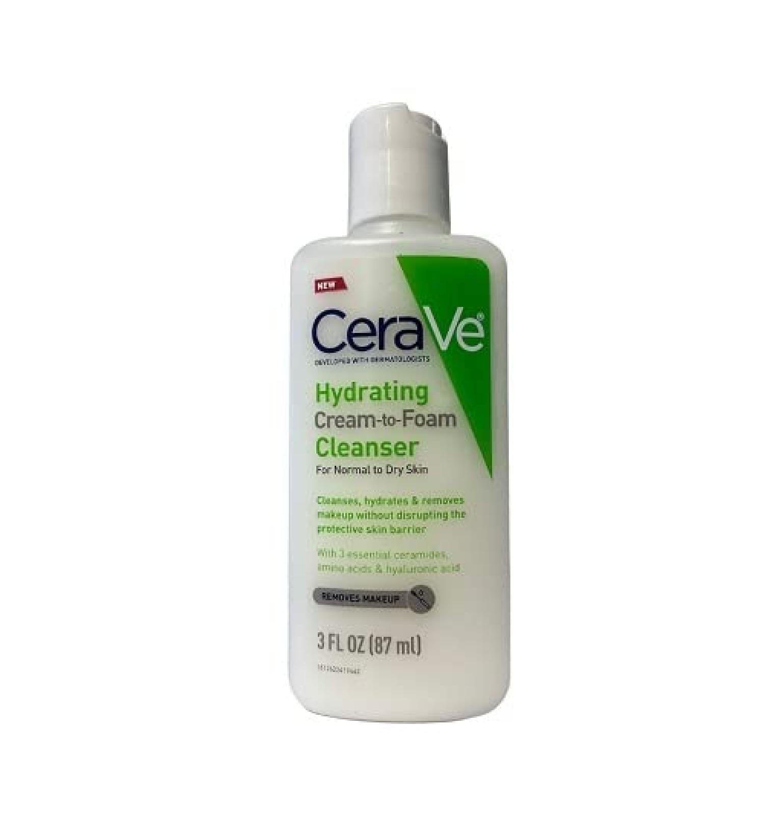 CeraVe Hydrating Facial Cleanser 3 fl oz - Ideal for Normal to Dry Skin - Buy Online on SooperMarket.com