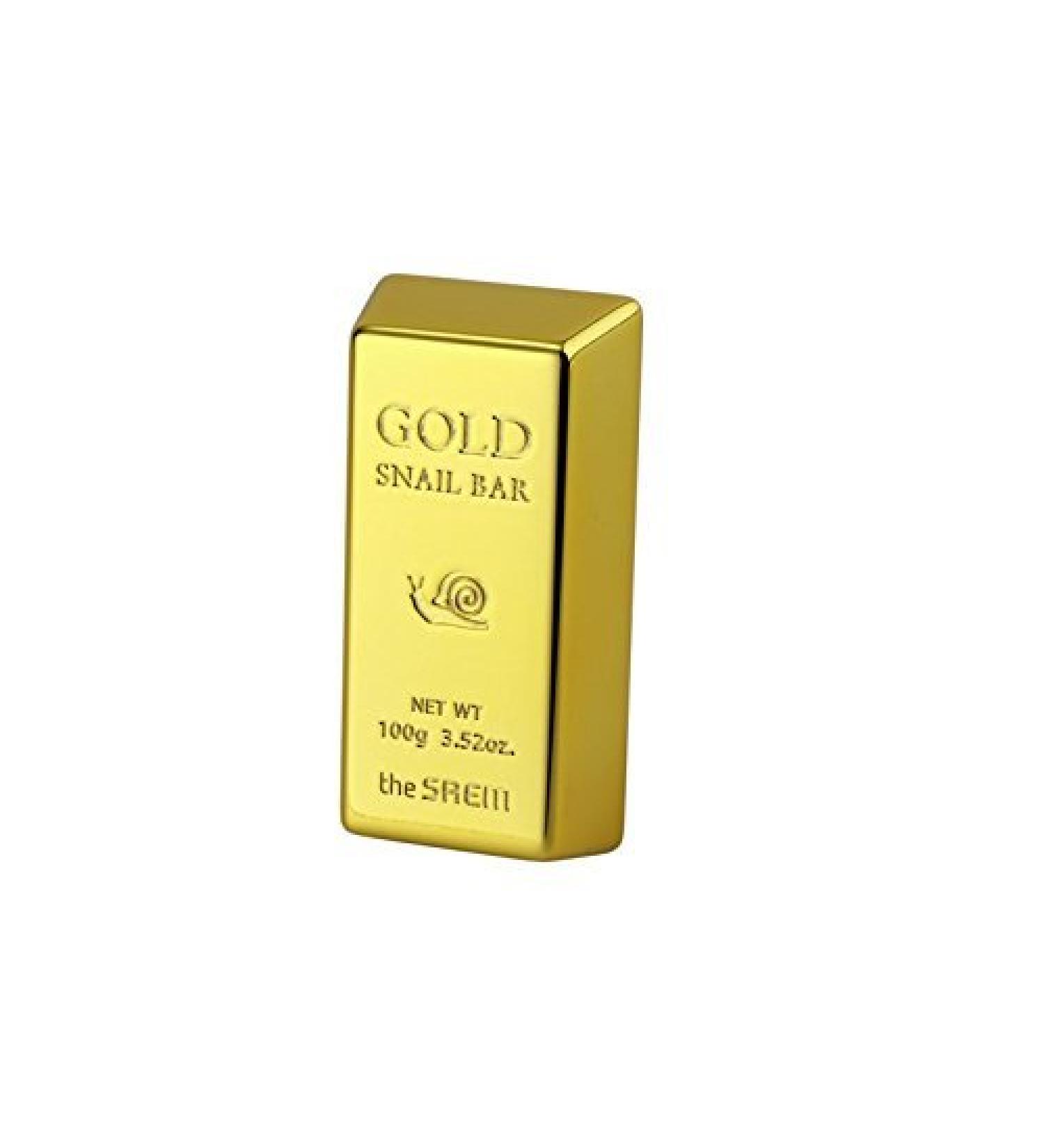 the SAEM Gold Snail Bar 100g - Containing 24K Gold and Snail Mucus Extract Skin Smooth and Moisturizing Cleansing Soap