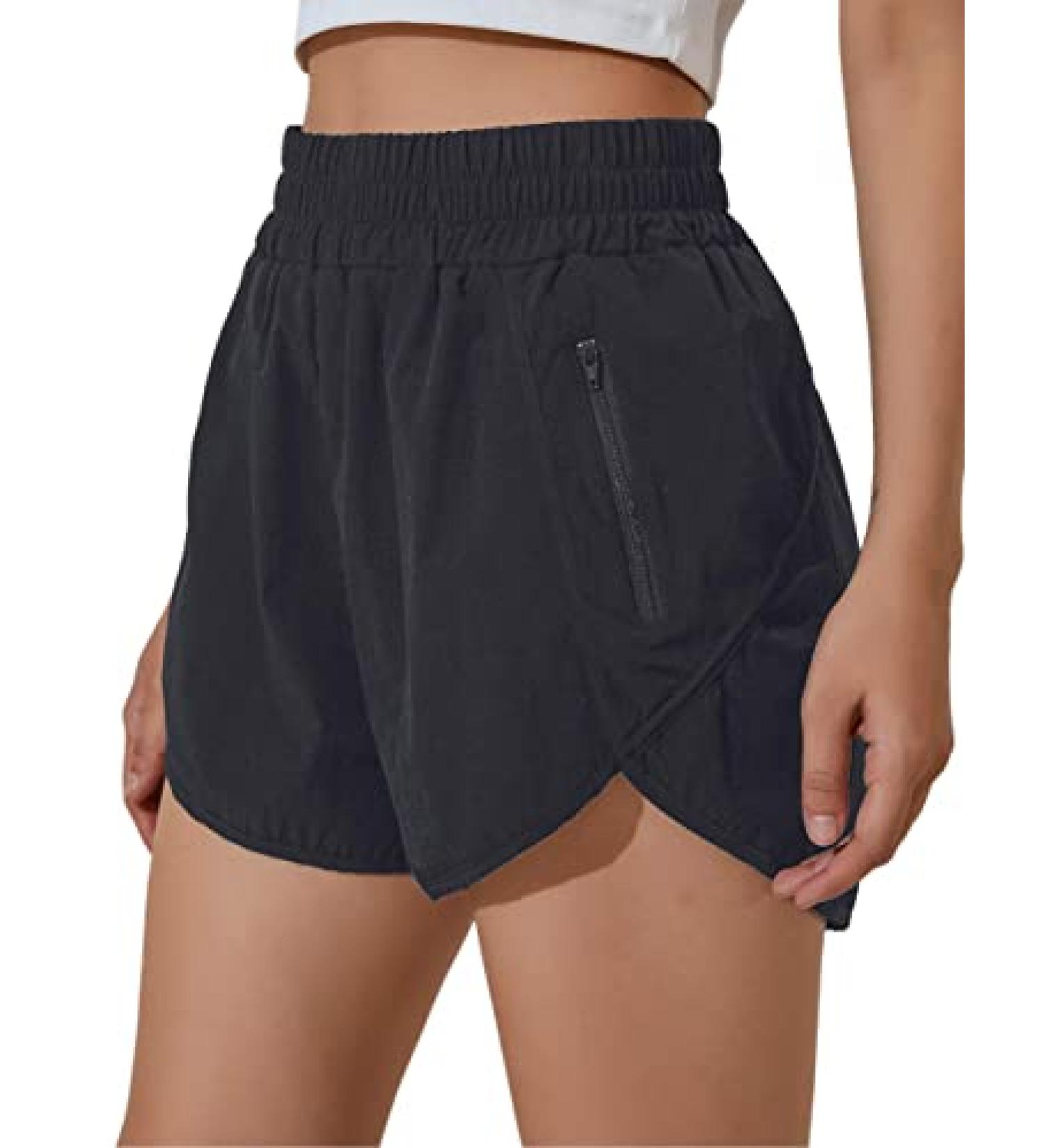 BMJL Women's High Waisted Running Shorts with Pocket - Quick Dry Athletic Workout Pants - Buy Online on SooperMarket.com