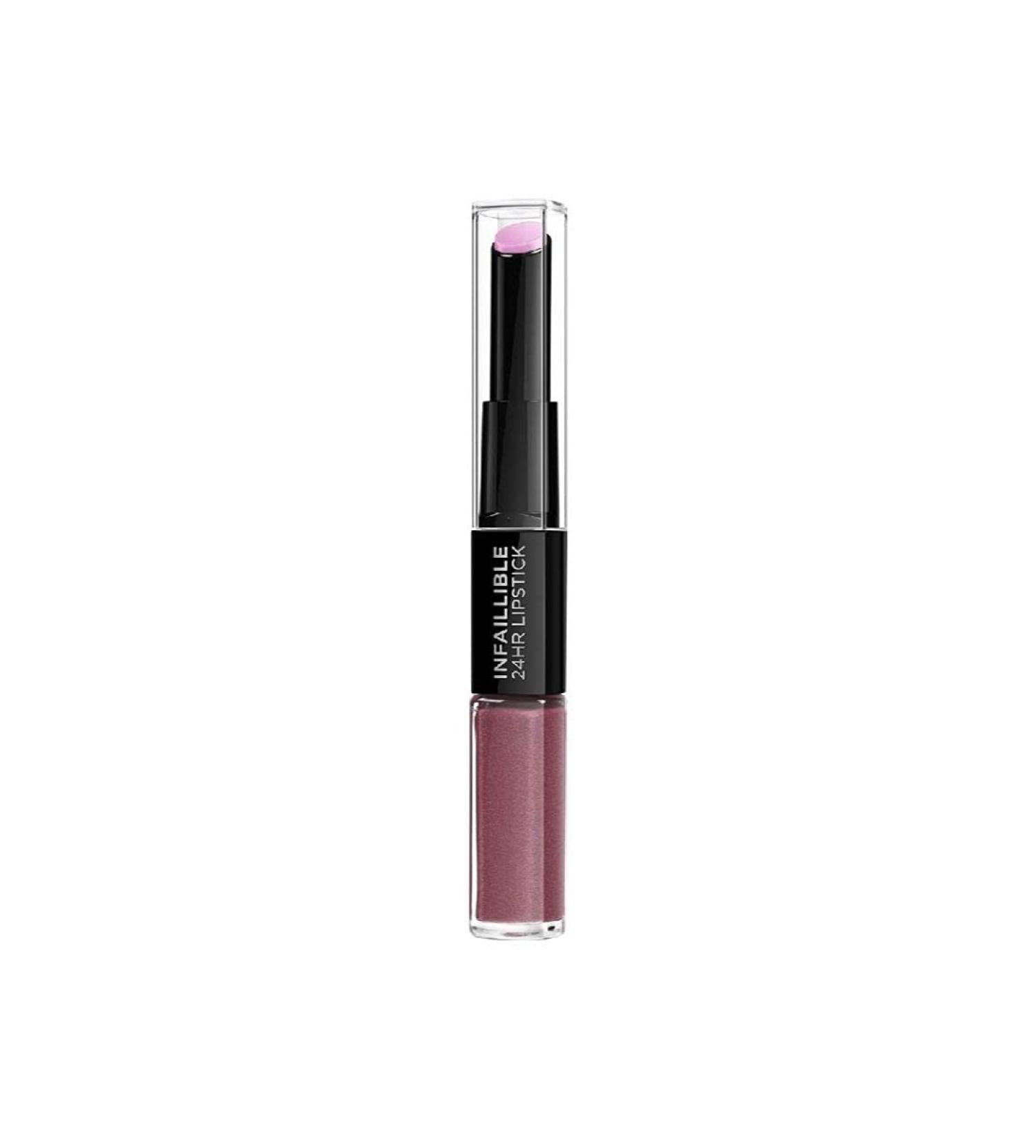 L'Oreal Paris Infaillible Lipstick 209 Violet Parfait - 24-Hour Liquid Lipstick with Moisturizing Lip Balm - International Shipping Available - Buy Online on SooperMarket.com