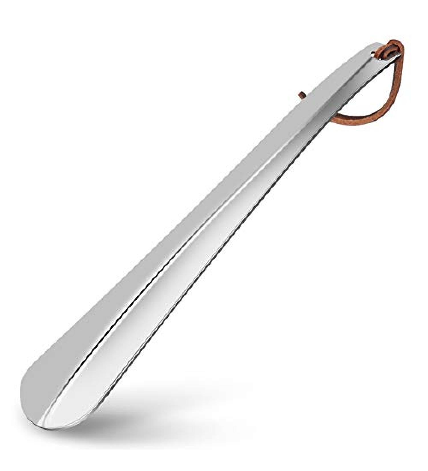 ONEKOO 12 Inch Premium Stainless Steel Shoe Horn - Long Handle Shoe Helper for Seniors, Pregnant Women, Men, Kids & Adults - Buy Online on SooperMarket.com