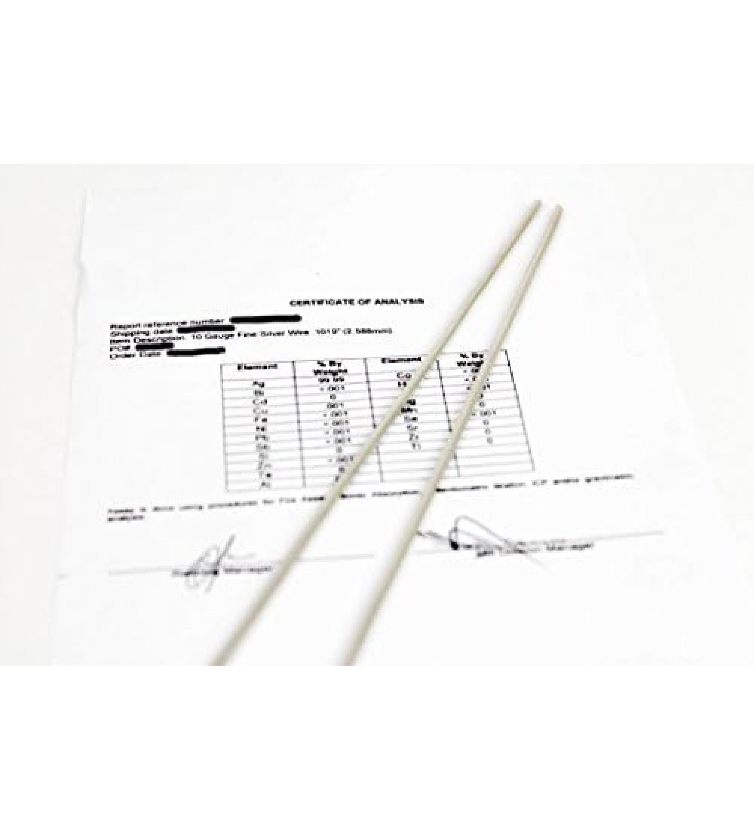 Colloidal Silver Generator Rods Certified 9999 Pure Silver Electrode Rods 10 Gauge AWG Wire 4 inches - Original Silver Generator